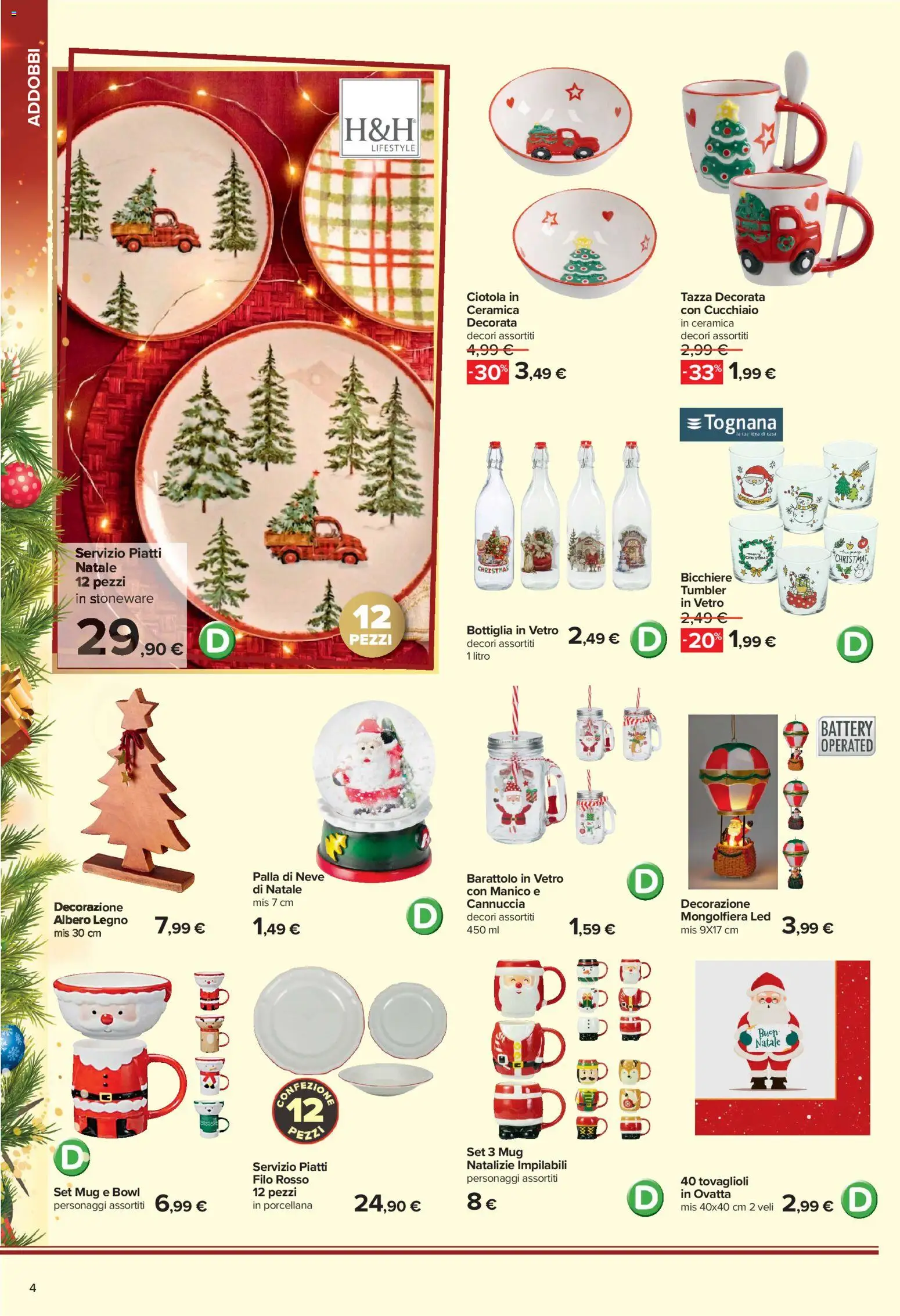 Anteprima dell'opuscolo Carrefour volantino Iper Catalogo Addobbo dal negozio Carrefour valido da 02/11/2026 - Piatti, Bottiglia, Ciotola, Decorazione, Bicchiere