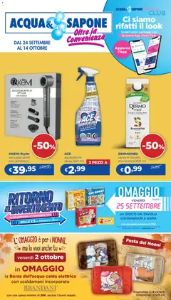 Anteprima dell'opuscolo Acqua e Sapone volantino 13/2026 dal negozio Acqua e Sapone valido da 24/09/2026