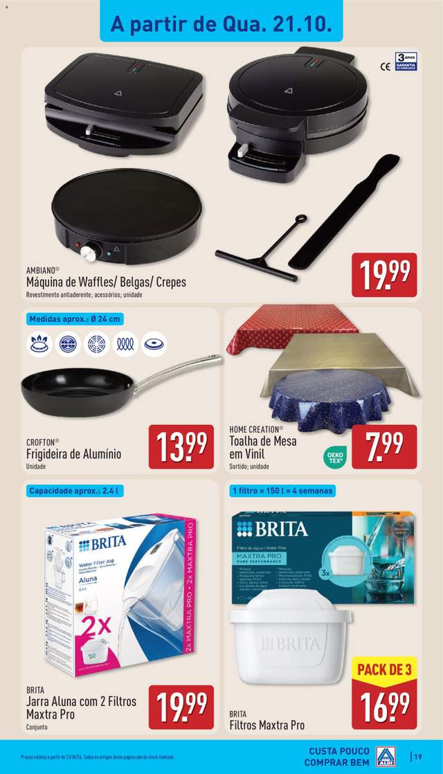 Novo folheto Aldi a partir de 19/10