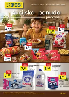 Pregled letka FIS akcija prehrane trgovine FIS vrijedi od 02.05.2026