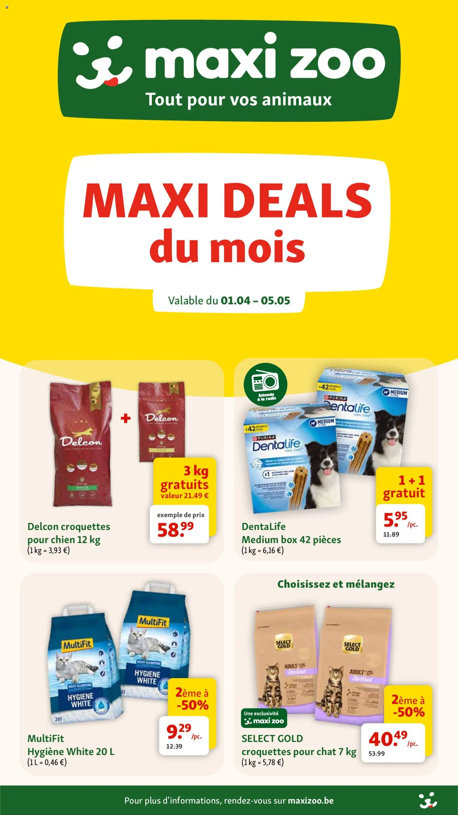 Voorbeeld van Maxi Zoo Publicité van winkel Maxi Zoo geldig vanaf 01/04/2026 - Radio, La, Box
