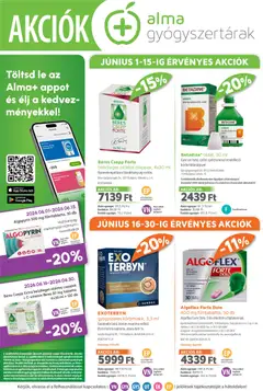 Alma Gyógyszertárak - Alma Gyógyszertárak akciós újság megtekintése, amely érvényes 2026.06.01.-től