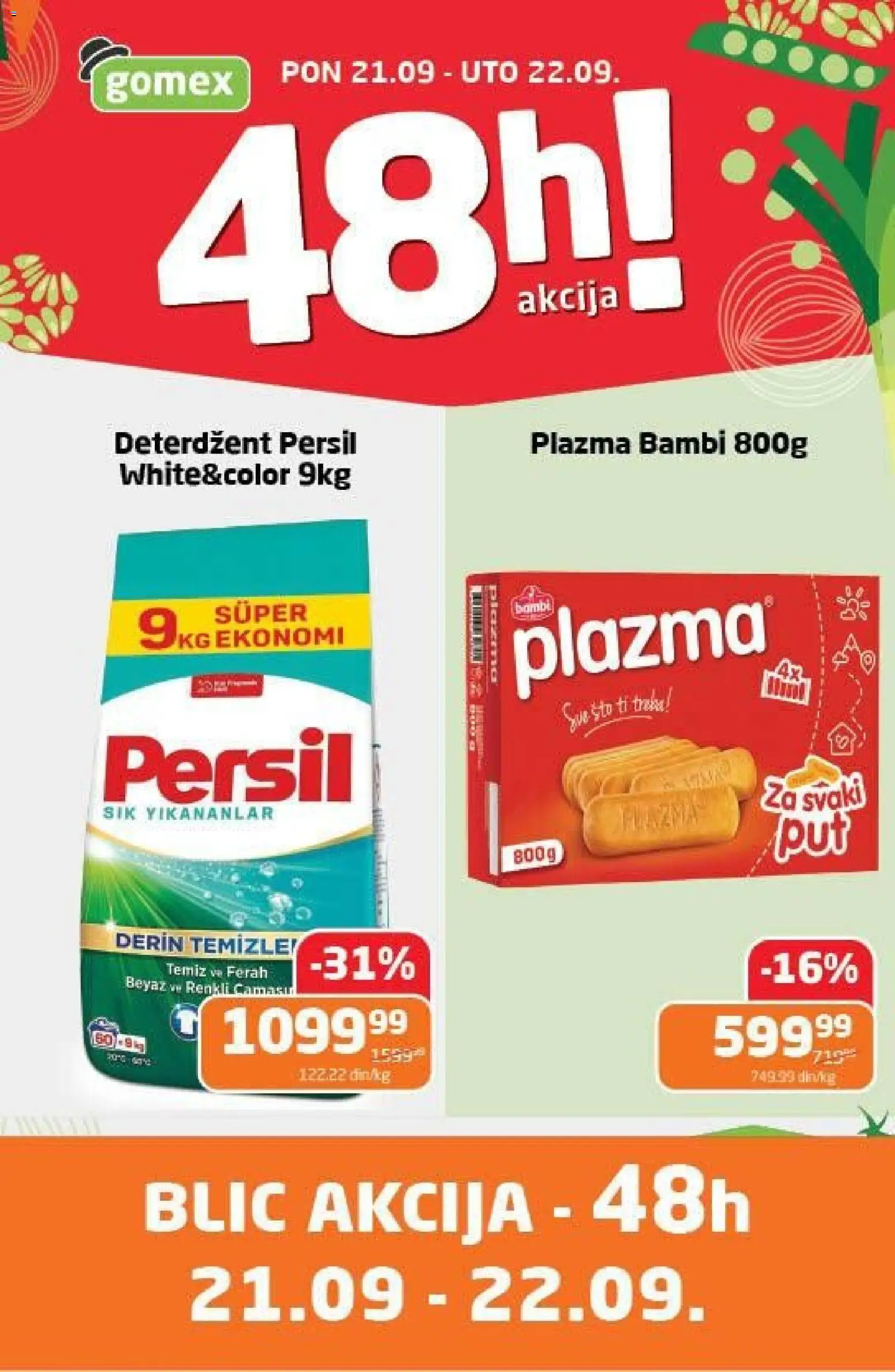 Pregled Gomex kataloga - važi od 21.09.2026 - Sto, Persil, Deterdžent, Plazma