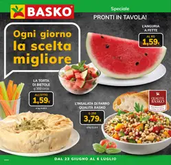 Anteprima dell'opuscolo Basko volantino Pronti in tavola dal negozio Basko valido da 23/06/2026