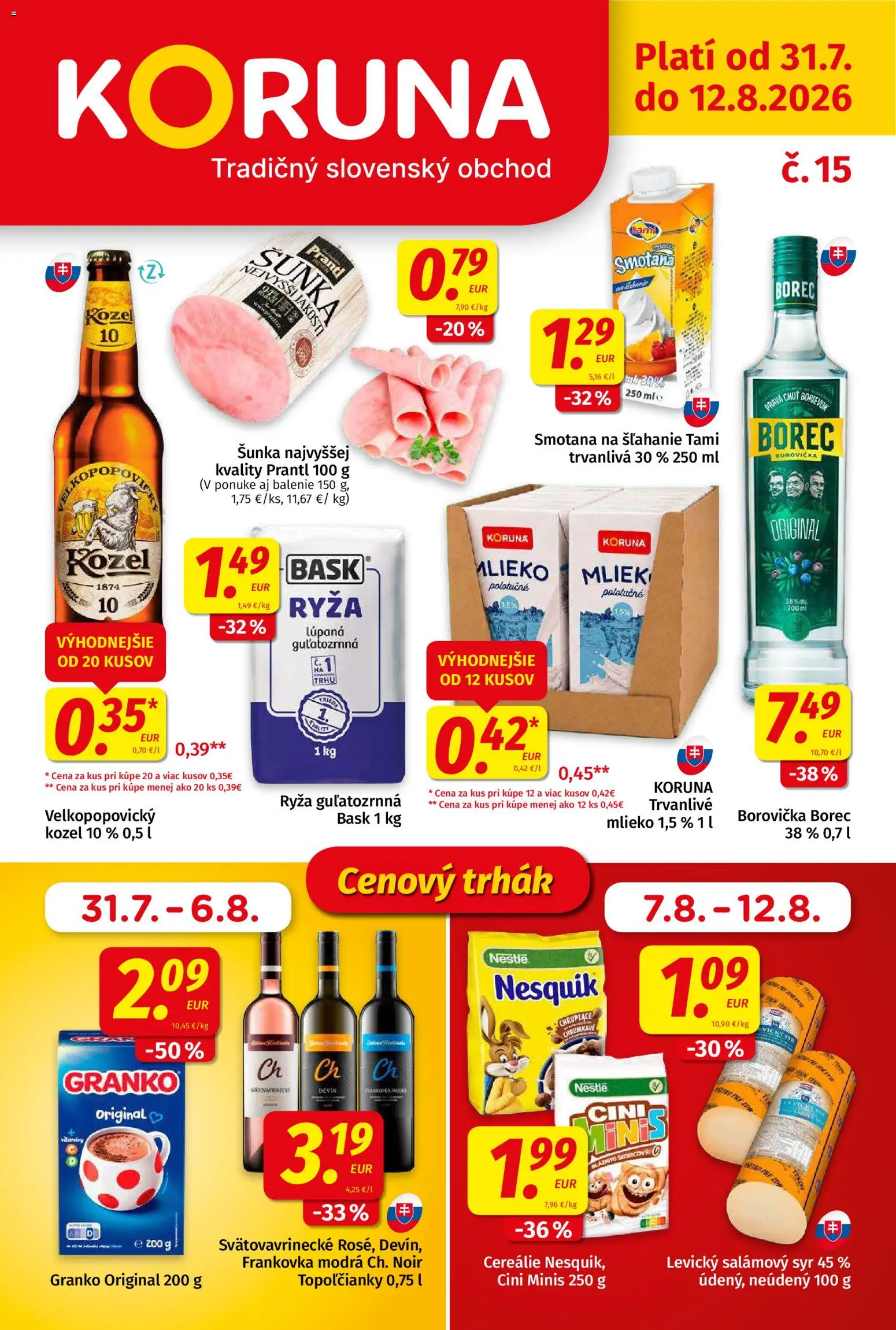 Náhľad Koruna letáku platného od 31.07.2026