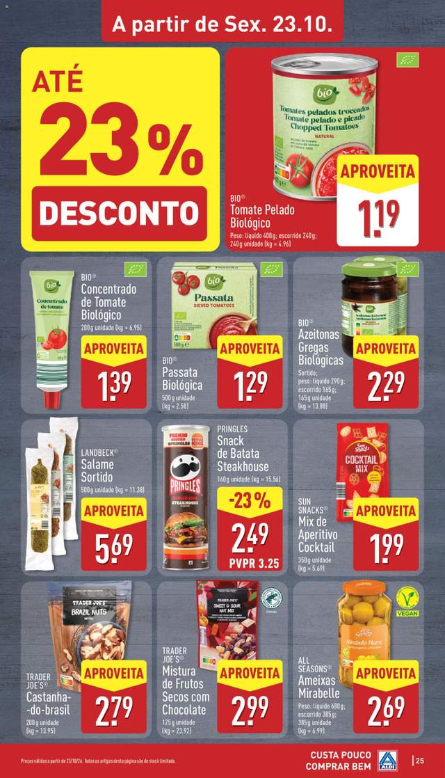 Novo folheto Aldi a partir de 19/10