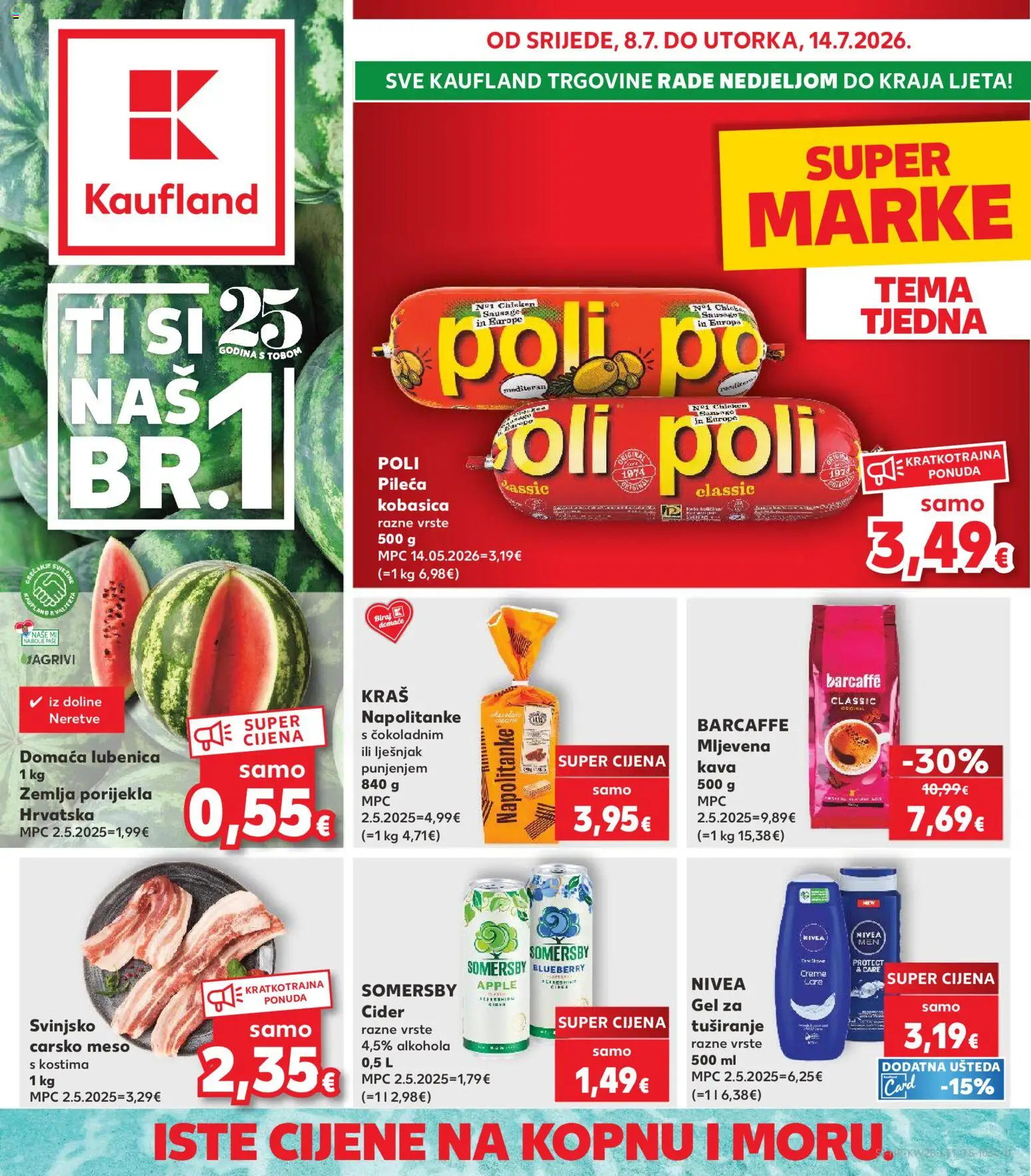 Pregled letka Slavonski Brod trgovine Kaufland vrijedi od 08.07.2026
