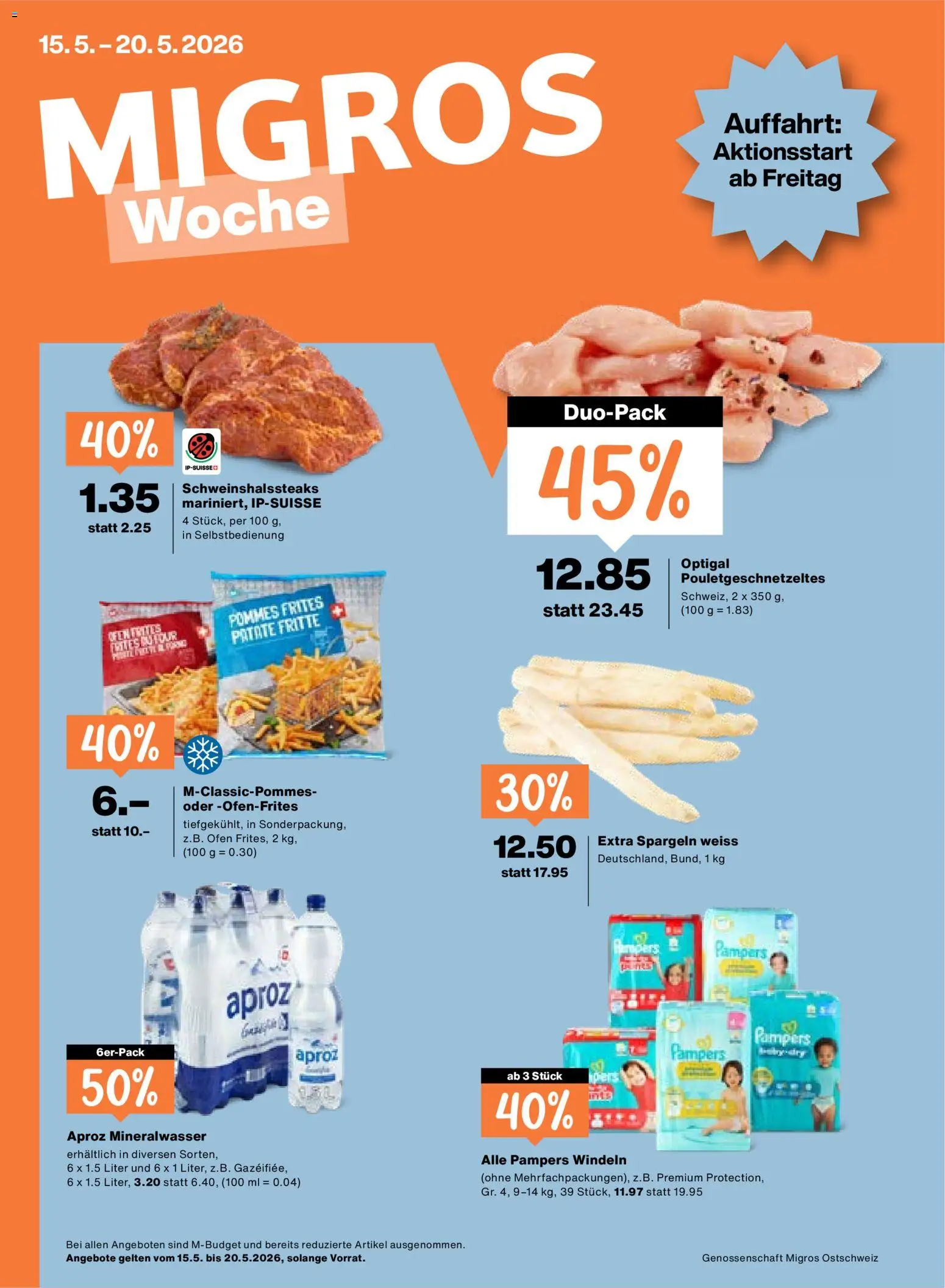 Vorschau des Merkblatts Migros aktionen vom Shop Migros gültig von 15.05.2026 bis 20.05.2026