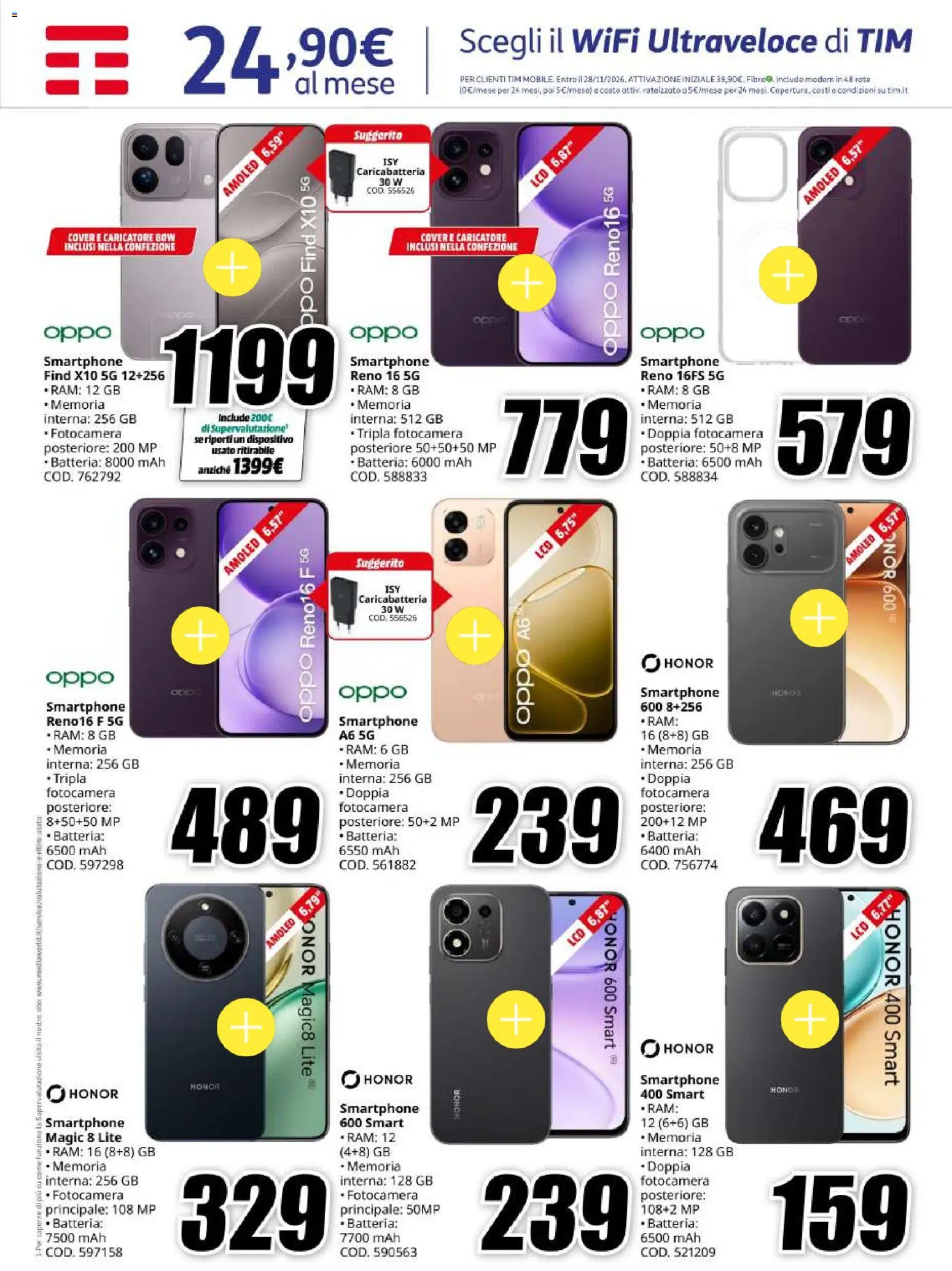Anteprima dell'opuscolo Media World Black Friday dal negozio Media World valido da 30/10/2026 - Smartphone, Batteria, Fotocamera