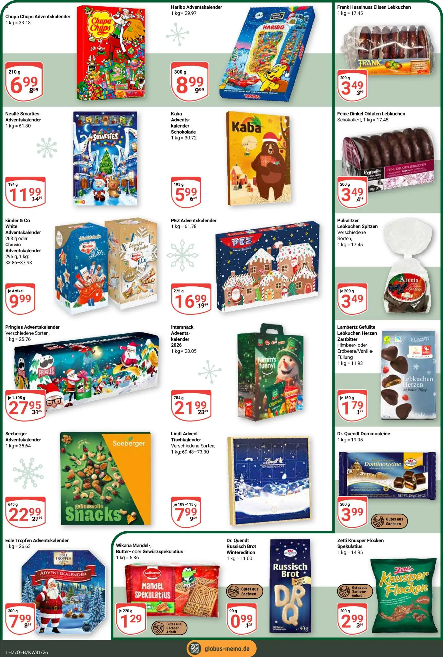Vorschau von dem Prospekt des Geschäftes Globus, gültig ab dem 05.10.2026 - Butter, Schokolade, Haribo, Lindt, Brot, Pringles, Smarties, Flocken