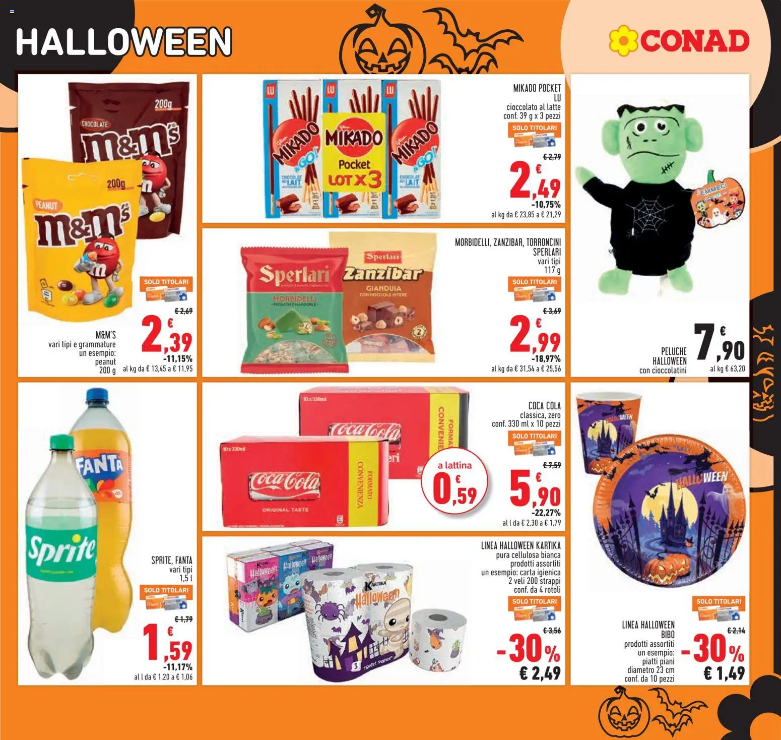 Anteprima dell'opuscolo Conad volantino Piemonte dal negozio Conad valido da 22/10/2026 - Latte, Piatti, Peluche, Nocciole, Fanta, Cioccolatini, Sprite, Torroncini