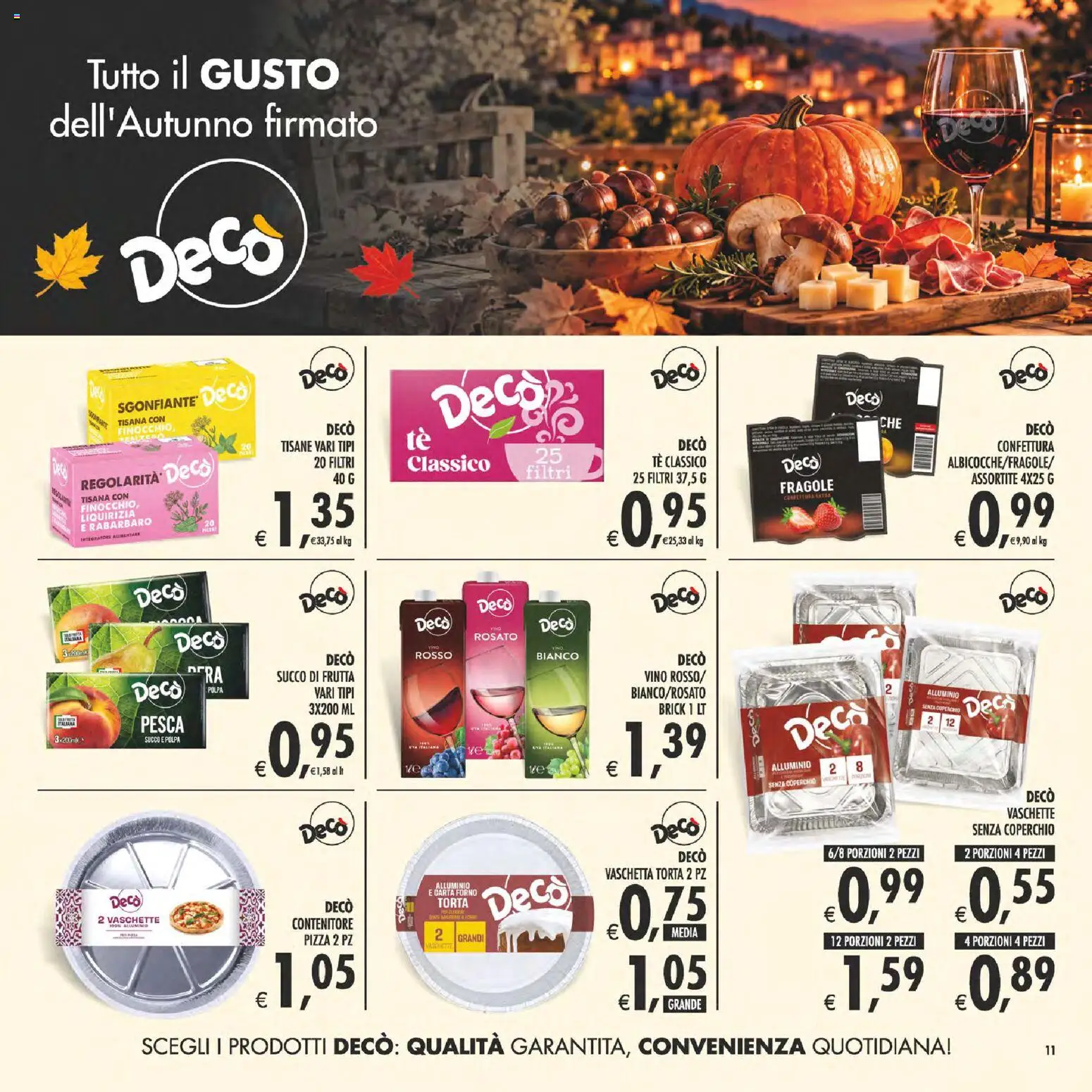 Anteprima dell'opuscolo Decò volantino Gourmet Sicilia dal negozio Decò valido da 23/10/2026 - Forno, Alluminio, Fragole, Tisana, Contenitore, Succo, Coperchio, Carta forno