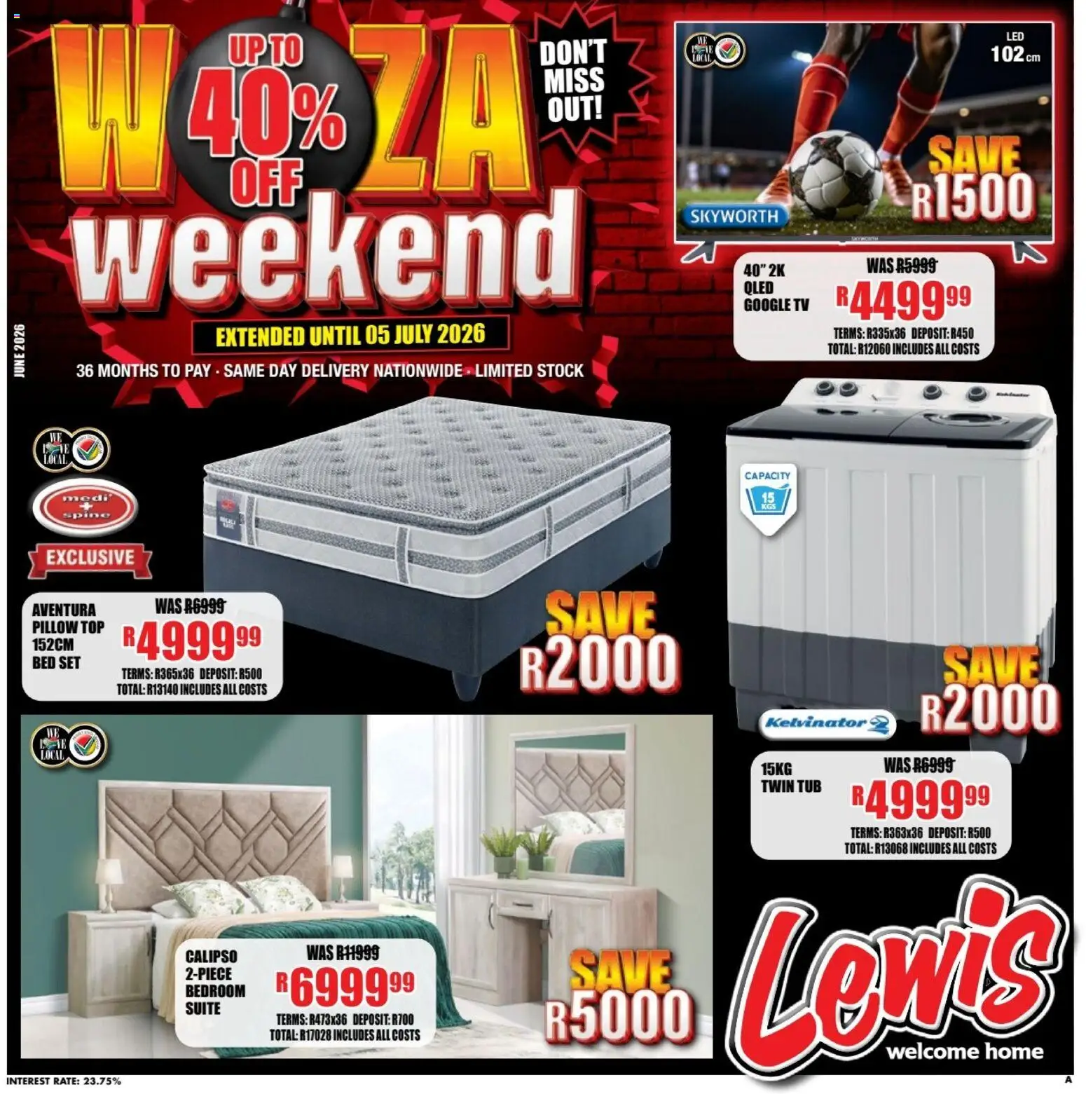 Preview of Lewis Stores flyer valid from 22/06/2026
