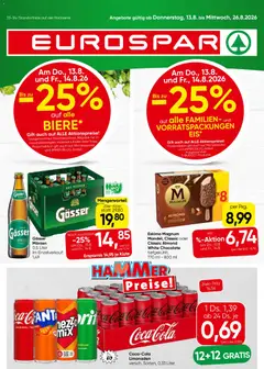 Vorschau der Angebote: Eurospar Flugblatt gültig ab 13.08.2026