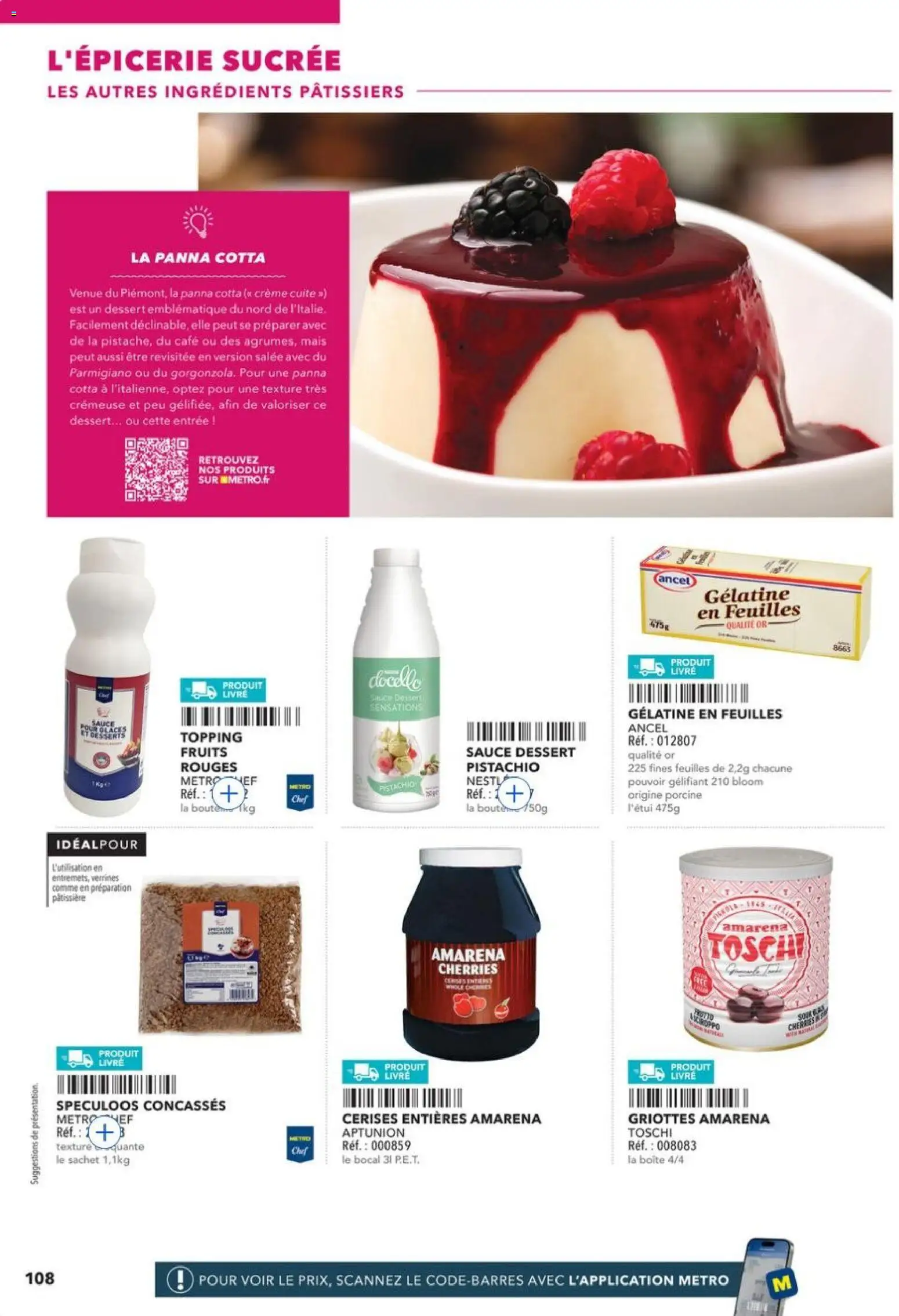 Prévisualisation de METRO - Guide Italie du magasin METRO formulaire valide 28/05/2026 - Café, Dessert, Livre, Fruits, Spéculoos, Verrines, Crème, Ingrédients