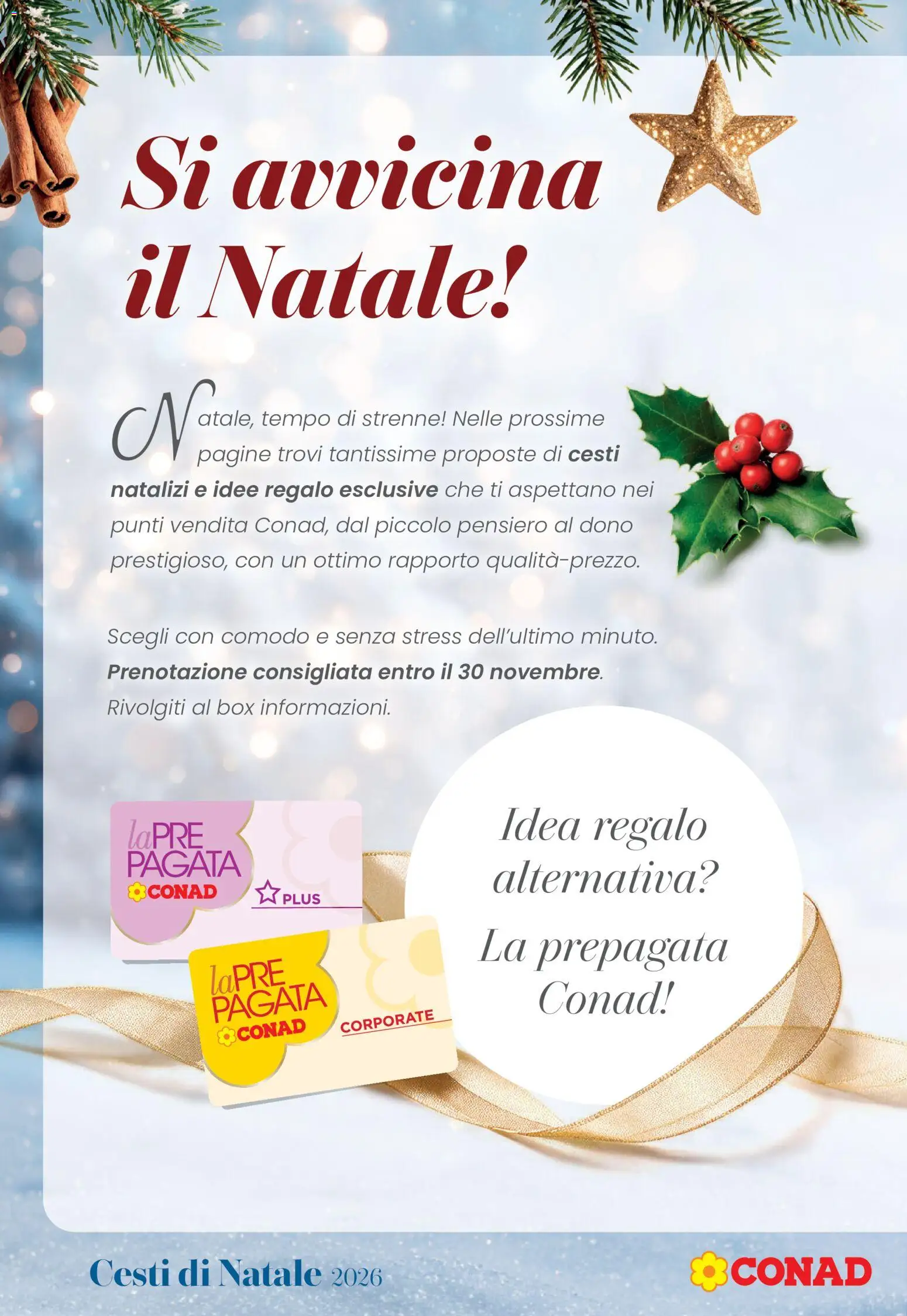 Anteprima dell'opuscolo Conad volantino Natale Lombardia dal negozio Conad valido da 26/10/2026