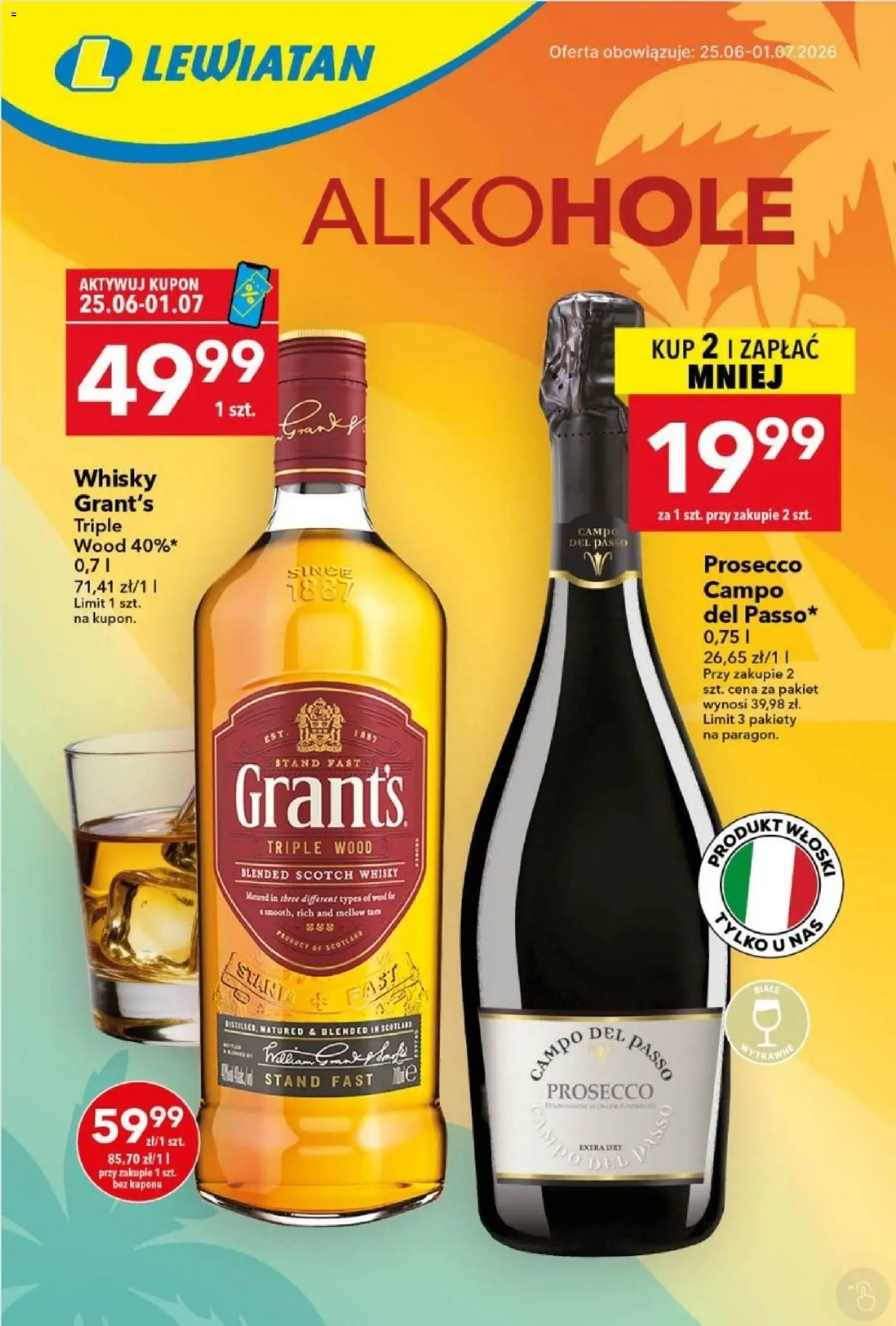 Pogląd gazetki "Lewiatan gazetka - Alkohole" ze sklepu Lewiatan ważnej od 25.06.2026