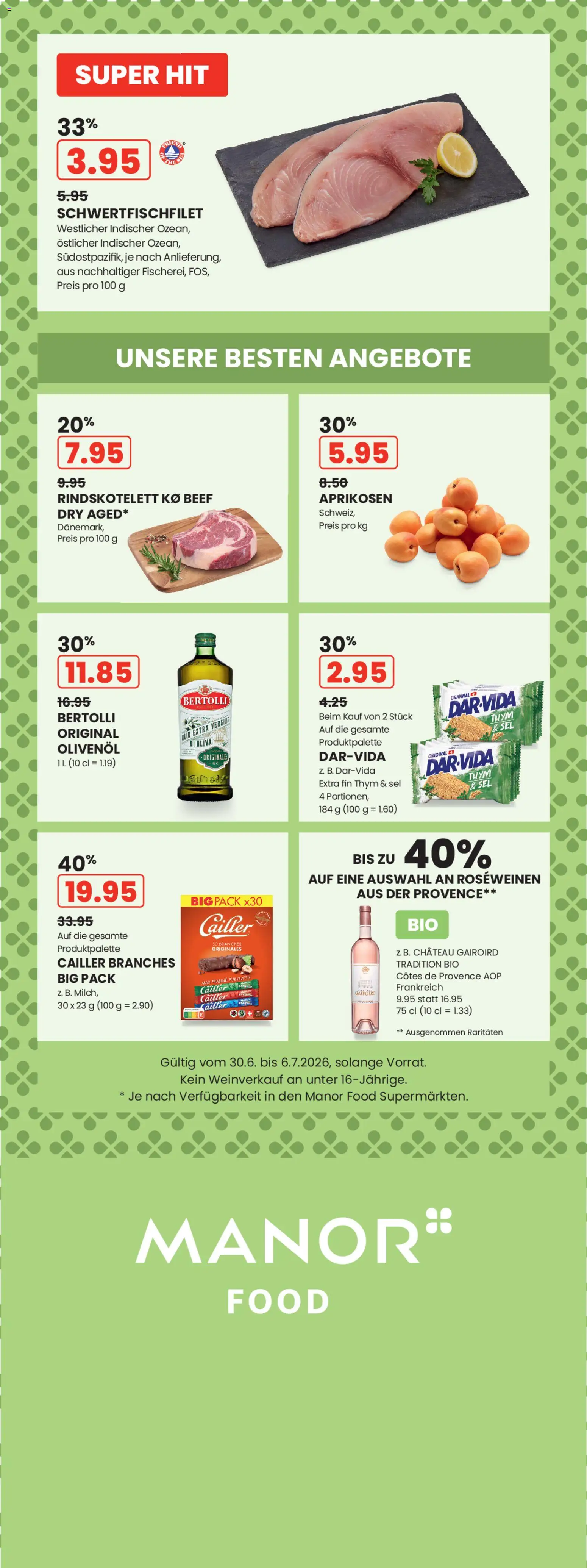 Vorschau des Merkblatts Manor aktionen vom Shop Manor gültig von 30.06.2026 bis 06.07.2026