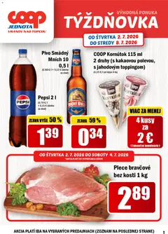 Náhľad COOP Jednota letáku platného od 02.07.2026