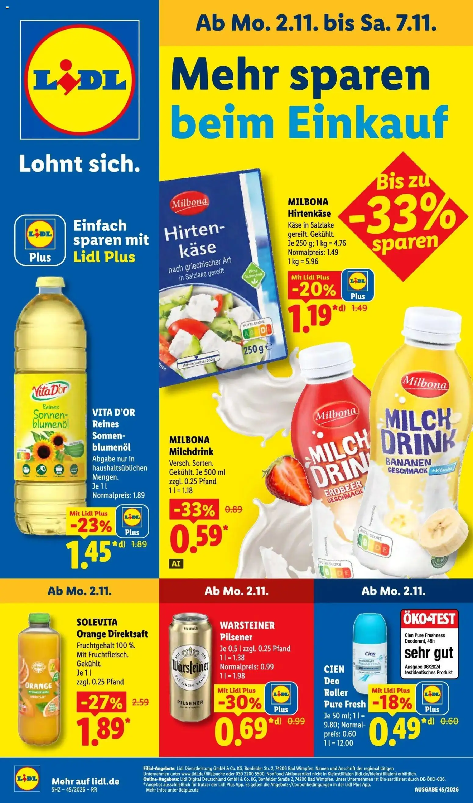 Vorschau von dem Prospekt des Geschäftes Lidl, gültig ab dem 02.11.2026