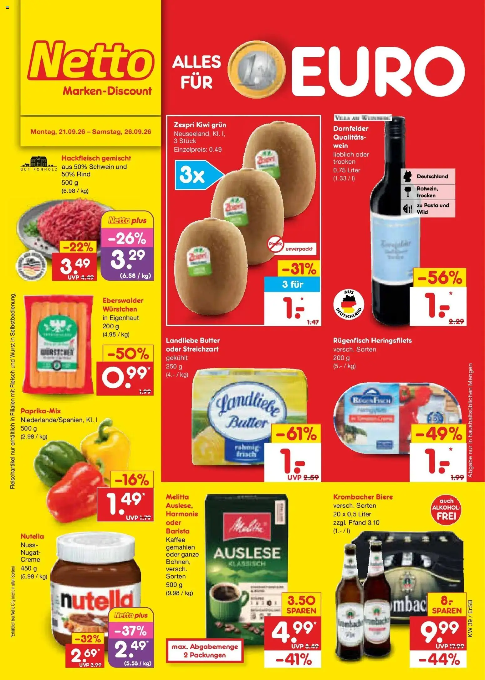 Vorschau von dem Prospekt des Geschäftes Netto Marken-Discount, gültig ab dem 21.09.2026