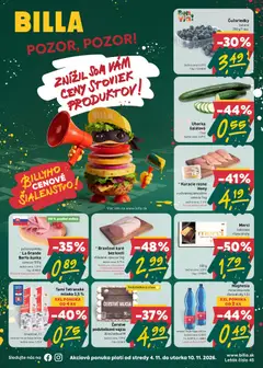 Náhľad Billa letáku platného od 04.11.2026