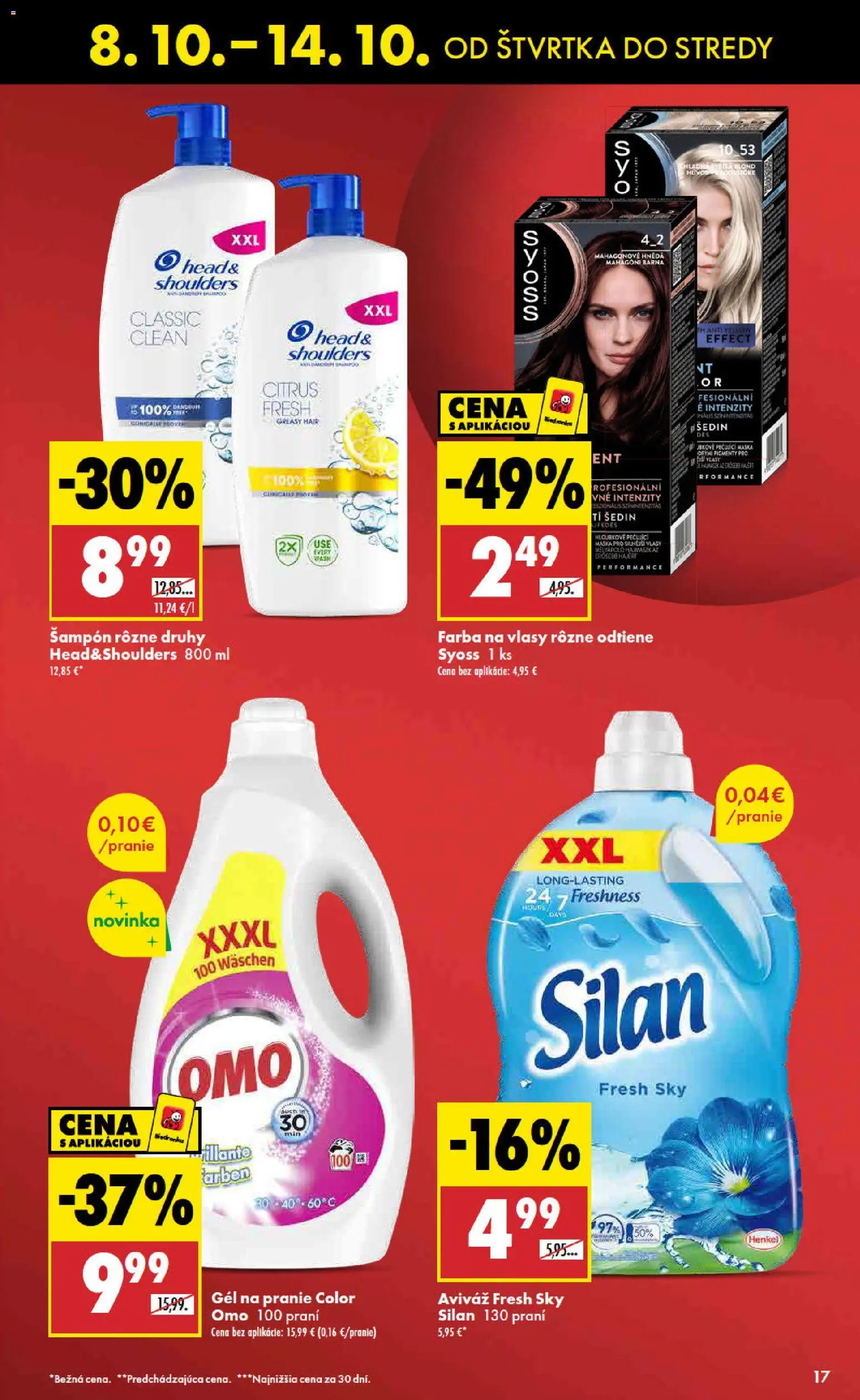 Náhľad Biedronka letáku platného od 08.10.2026 - Farba na vlasy, Maska, Šampón, Silan, Aviváž, Head & Shoulders, Gél na pranie