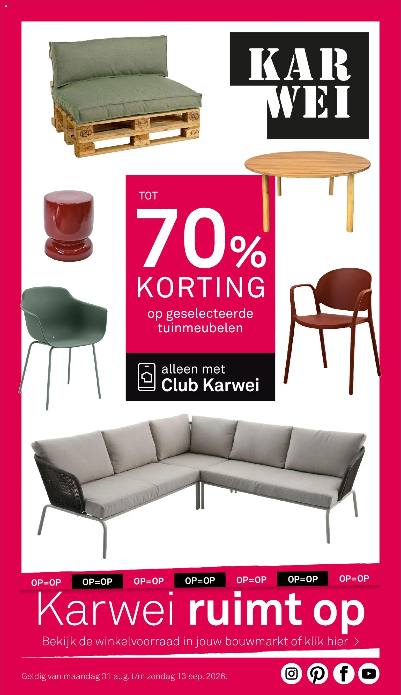Voorbeeld van KARWEI folder van winkel KARWEI geldig vanaf 31-08-2026 - Tuinmeubelen