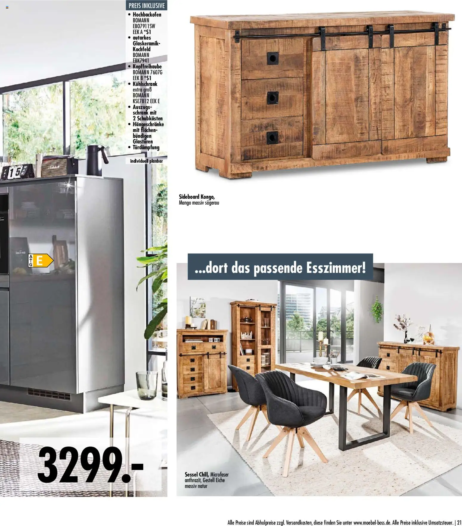 Vorschau von dem Prospekt des Geschäftes SB Möbel Boss, gültig ab dem 09.04.2026 - Mango, Kühlschrank, Sideboard, Sessel, Schrank, Kochfeld