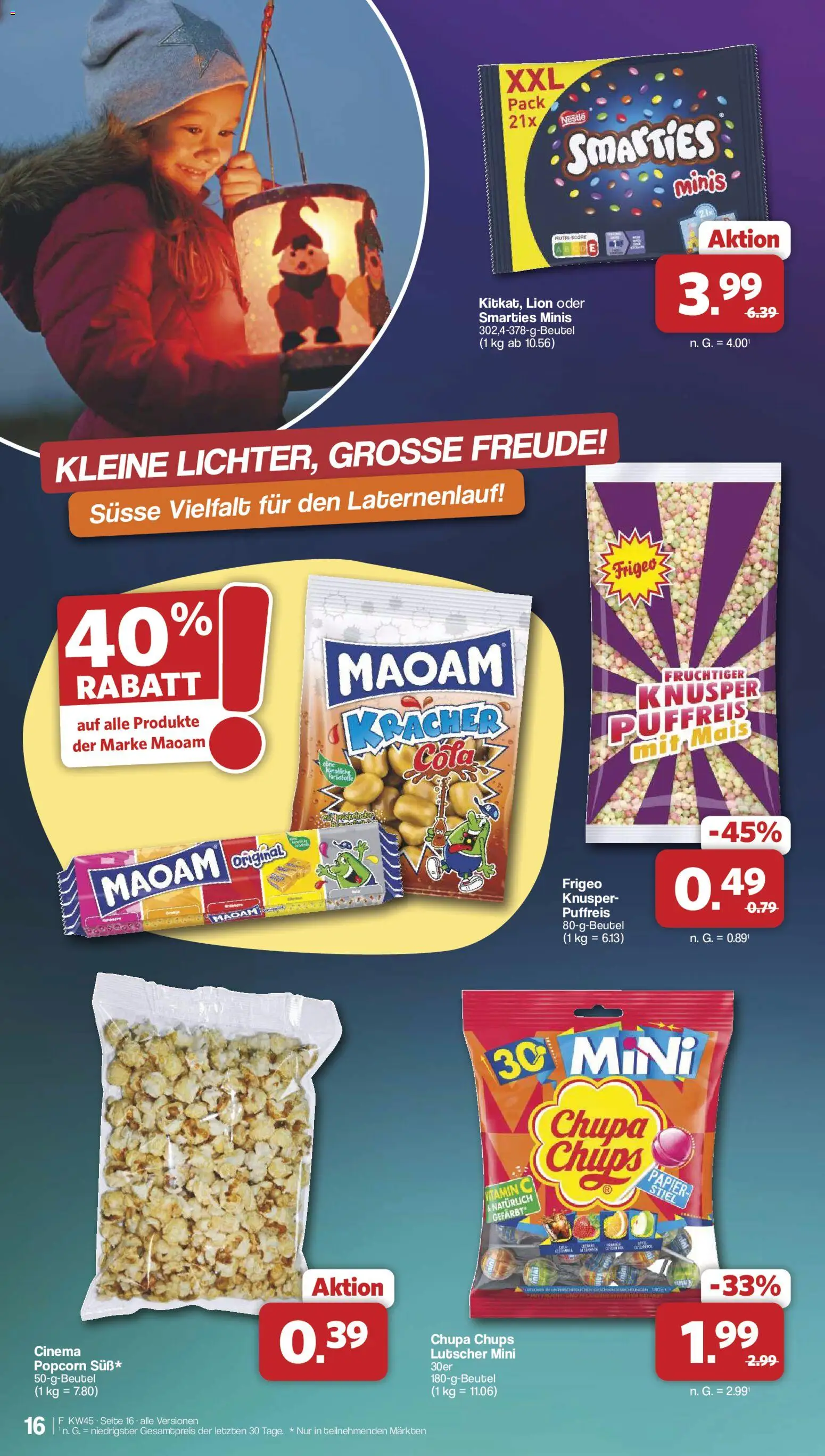 Vorschau von dem Prospekt des Geschäftes Famila Nordwest, gültig ab dem 02.11.2026 - Cola, Popcorn, Mais, Smarties, Lutscher
