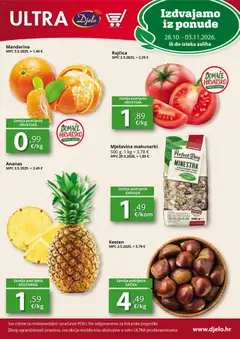 Pregled letka Djelo Katalog trgovine Djelo vrijedi od 28.10.2026