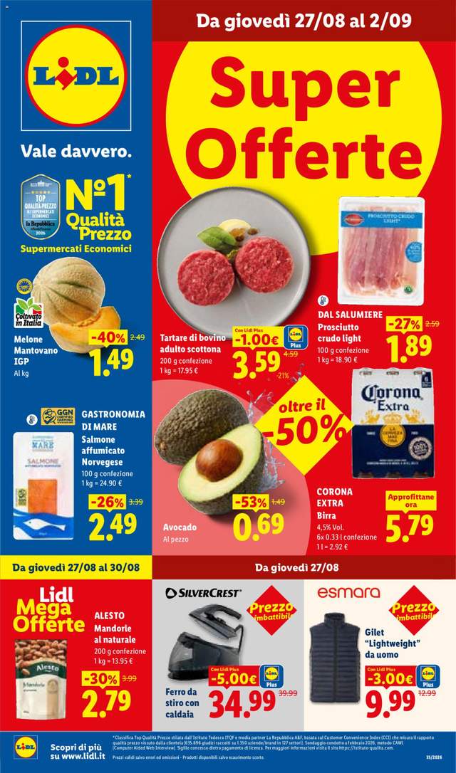 Nuovo volantino Lidl dal 27/08