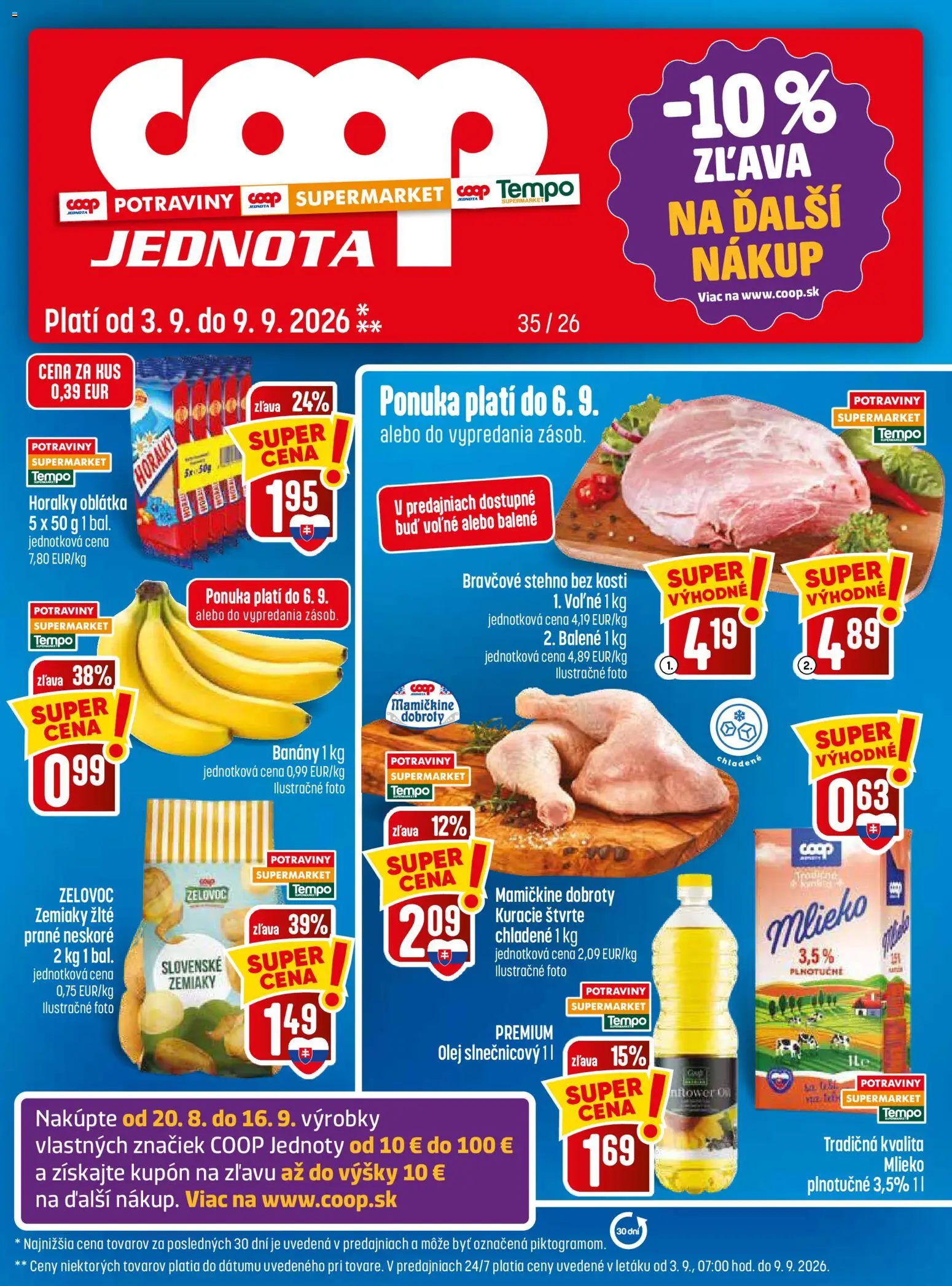 Náhľad COOP Jednota letáku platného od 03.09.2026