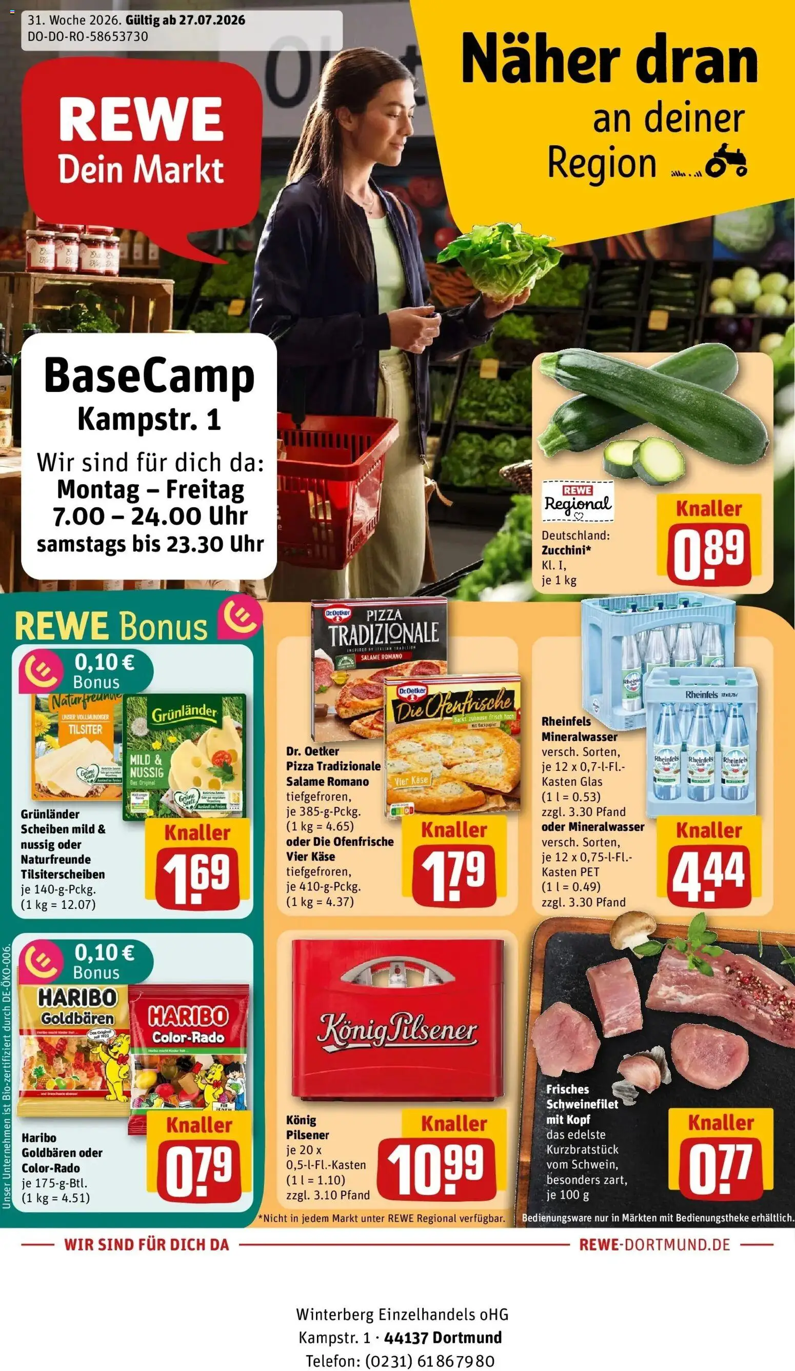 Vorschau von dem Prospekt des Geschäftes Rewe, gültig ab dem 27.07.2026