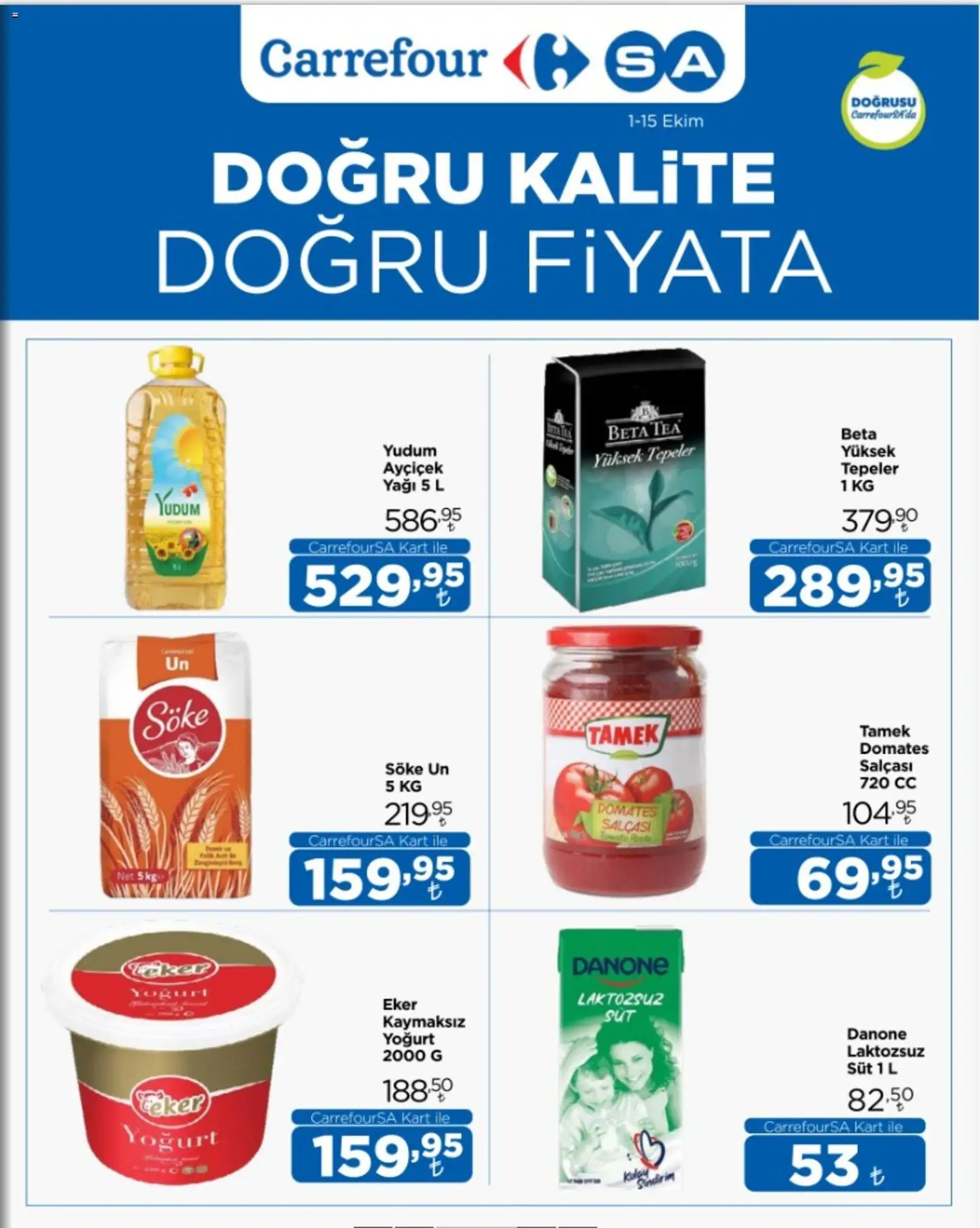 CarrefourSA CarrefourSA Katalog 01.10.2026 - Broşürünün önizlemesi - Süt, Domates, Yoğurt