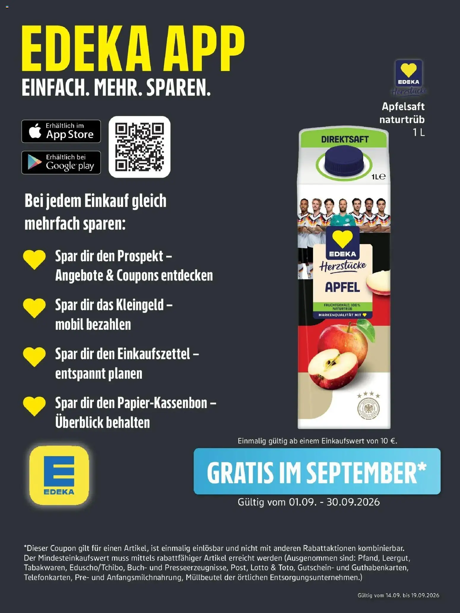 Vorschau von dem Prospekt des Geschäftes Edeka, gültig ab dem 14.09.2026