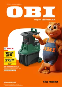 Vorschau der Angebote: OBI OBI Flugblatt gültig ab 01.09.2026