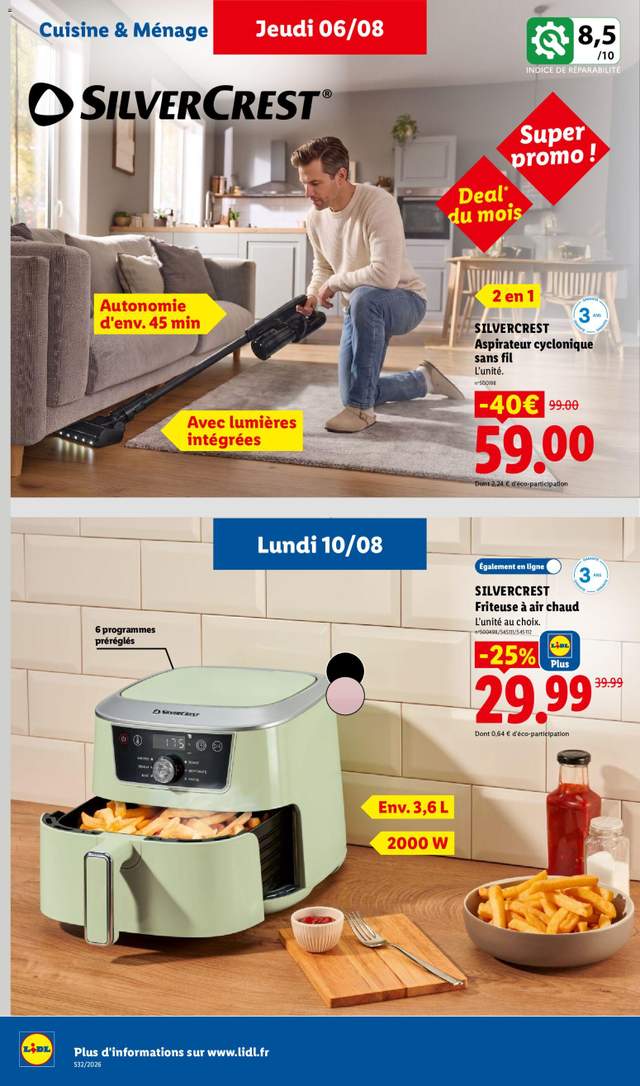 Nouveau catalogue Lidl à partir du 06/08