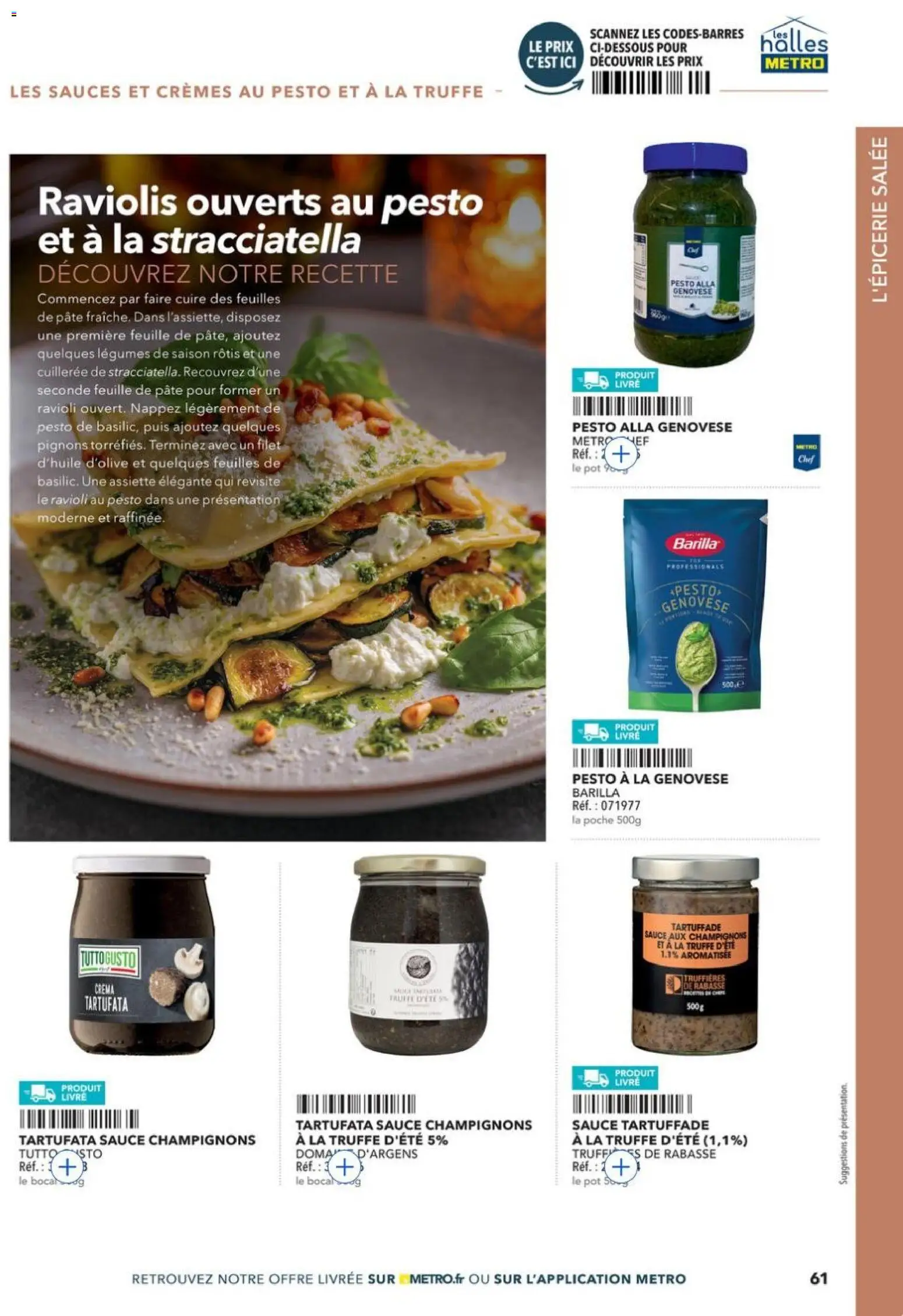 Prévisualisation de METRO - Guide Italie du magasin METRO formulaire valide 28/05/2026 - Pâte, Pesto, Assiette, Raviolis, Ravioli, Champignons, Sauces, Barilla
