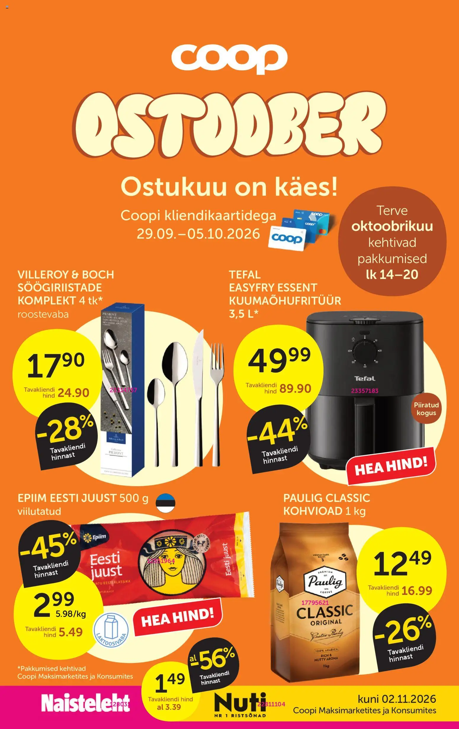 Coop kliendilehe eelvaade alates 29.09.2026