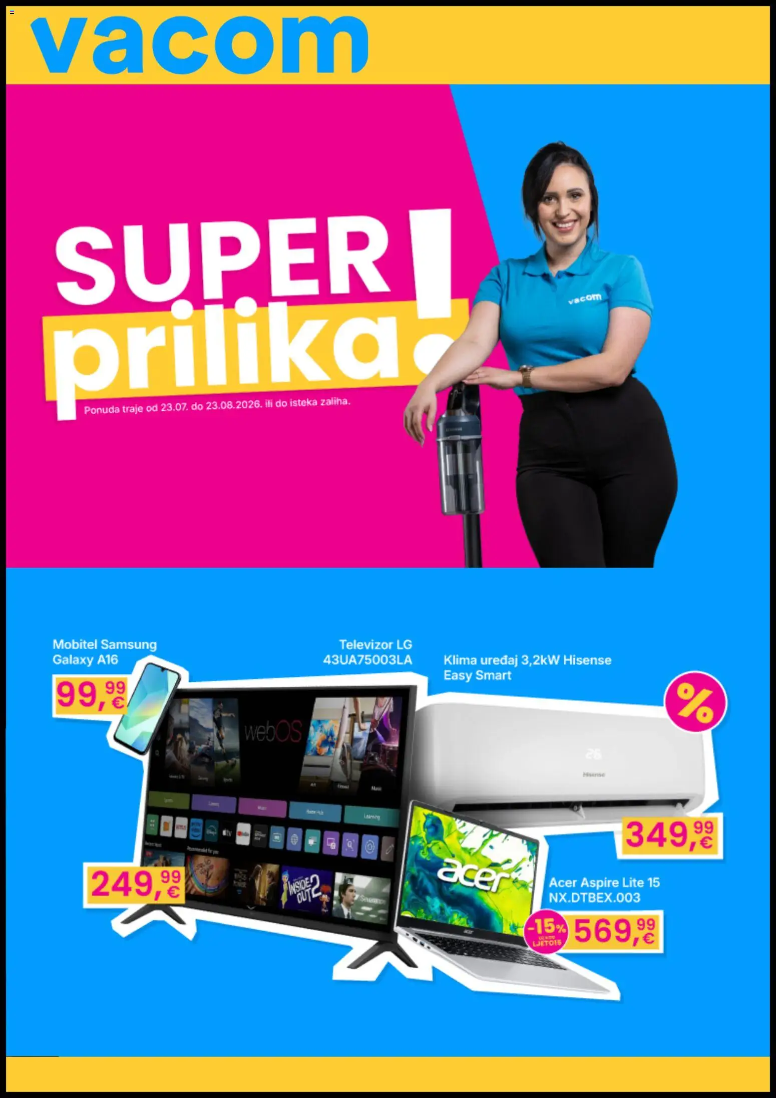 Pregled letka Vacom Katalog trgovine Vacom vrijedi od 23.07.2026 - Klima uređaj, Klima, Mobitel, Televizor