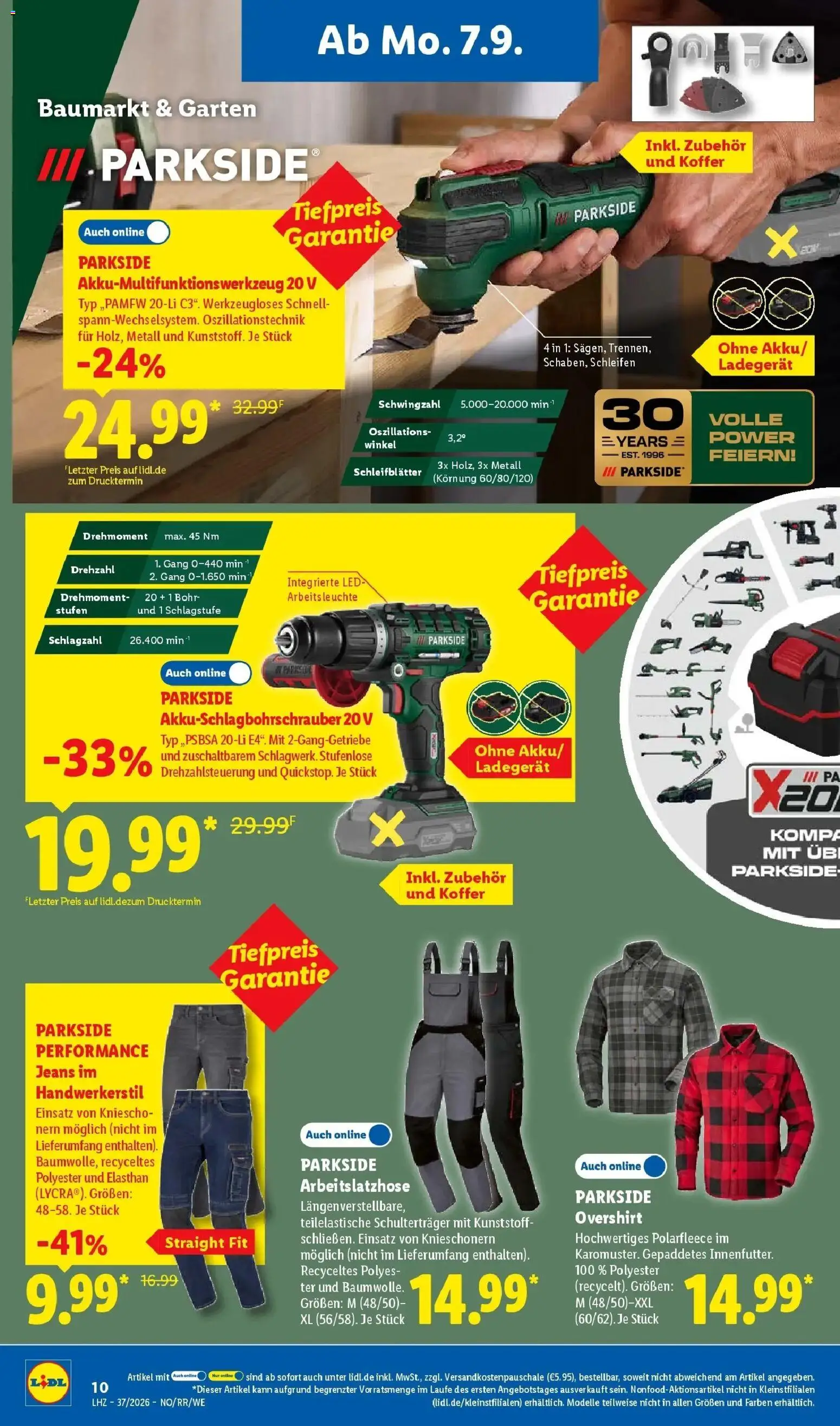 Vorschau von dem Prospekt des Geschäftes Lidl, gültig ab dem 07.09.2026 - Jeans, Koffer, Ladegerät
