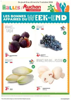 Prévisualisation de Auchan les bons plans du week-end dans votre super du magasin Auchan formulaire valide 08/10/2026