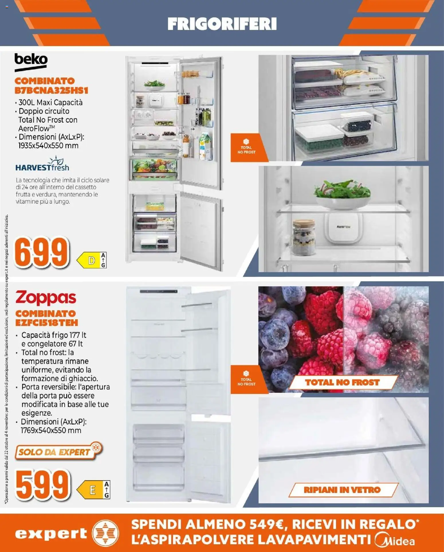 Anteprima dell'opuscolo Expert volantino Cucina perfetta dal negozio Expert valido da 22/10/2026 - Frutta, Porta, Congelatore