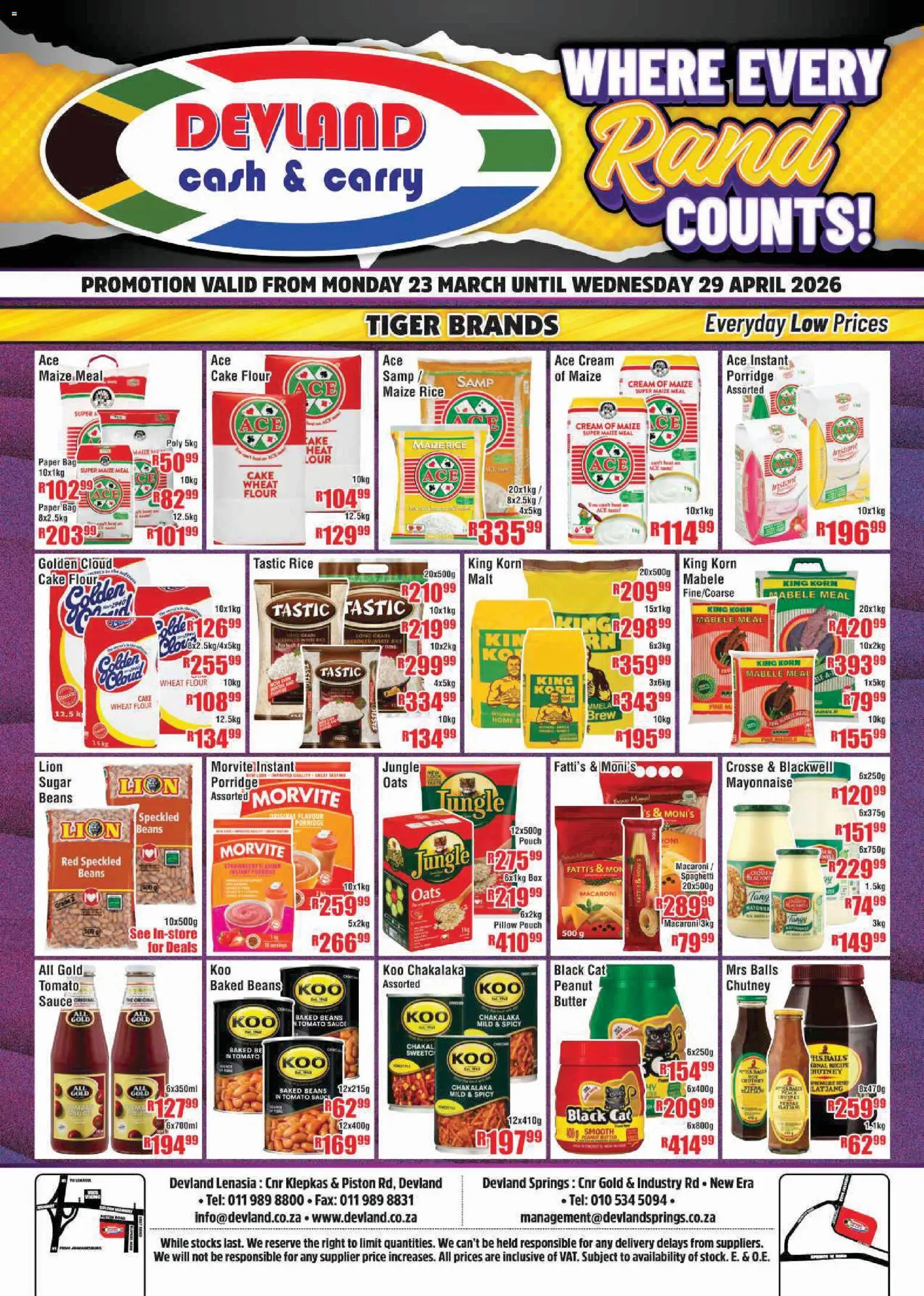 Devland - Monthly Specials from 23/03 - 29/04/2026