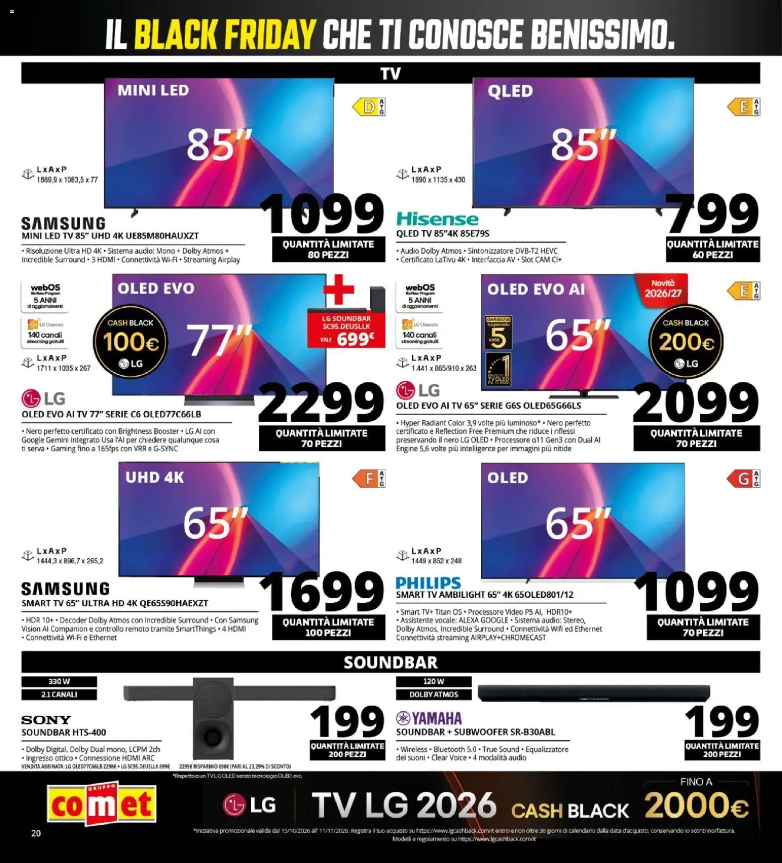 Anteprima dell'opuscolo Comet Black Friday dal negozio Comet valido da 29/10/2026