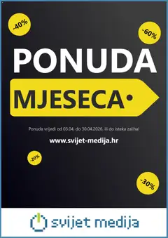 Pregled letka Svijet medija Katalog trgovine Svijet medija vrijedi od 03.04.2026
