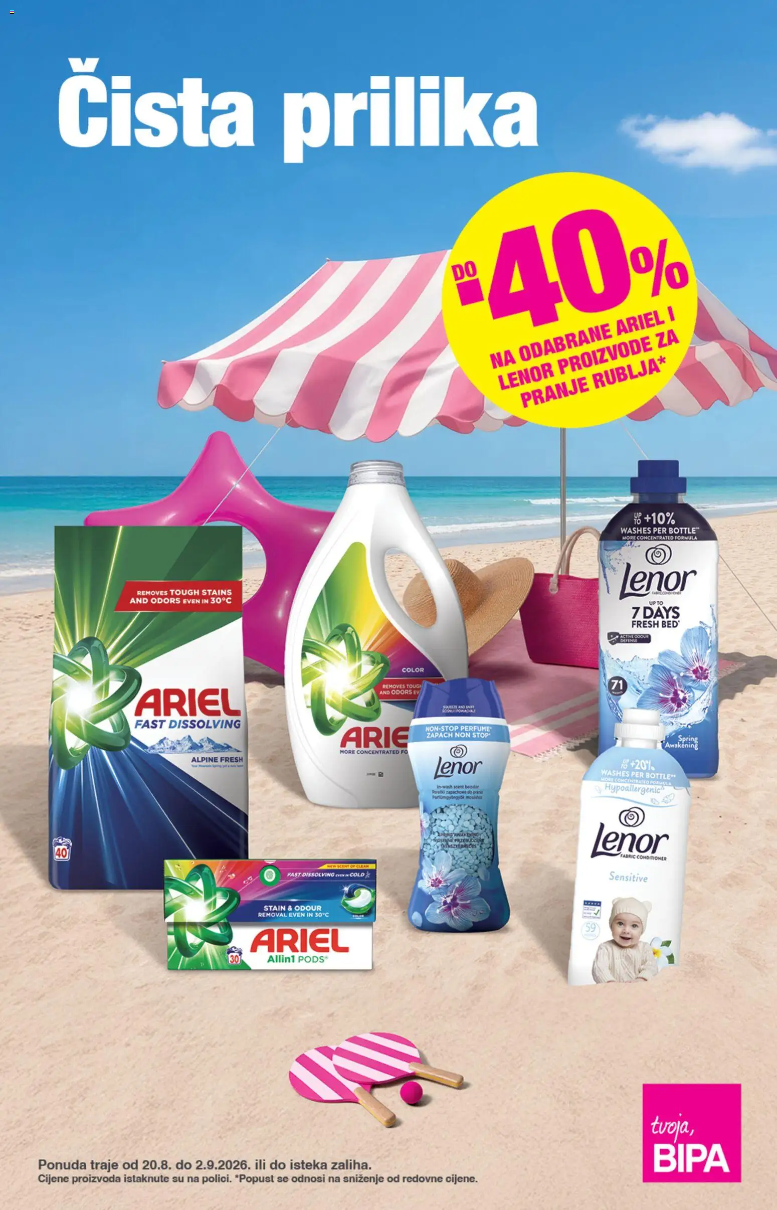 Pregled letka Bipa Katalog trgovine Bipa vrijedi od 20.08.2026