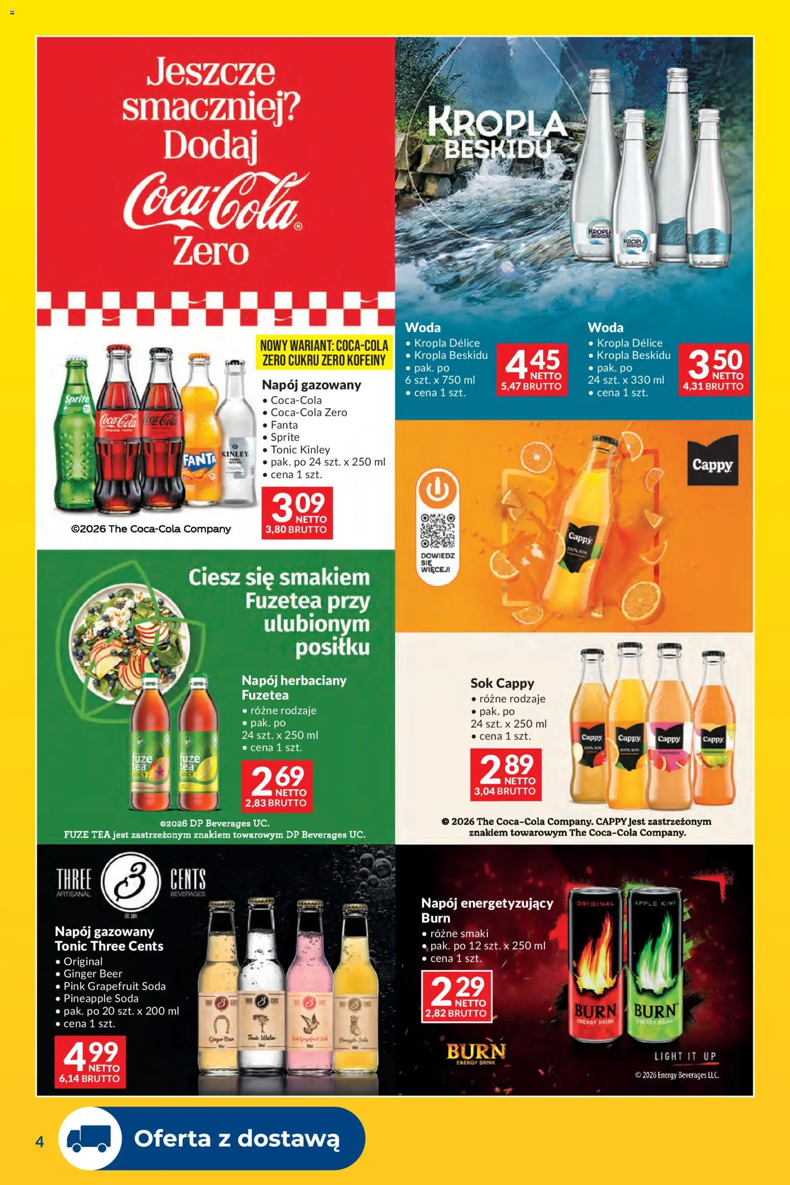 Pogląd gazetki "Makro gazetka - Dostawy dla gastronomii" ze sklepu Makro ważnej od 01.11.2026 - Kiwi, Woda, Coca cola, Sok, Fanta, Tonic, Ginger Beer, Tonic kinley