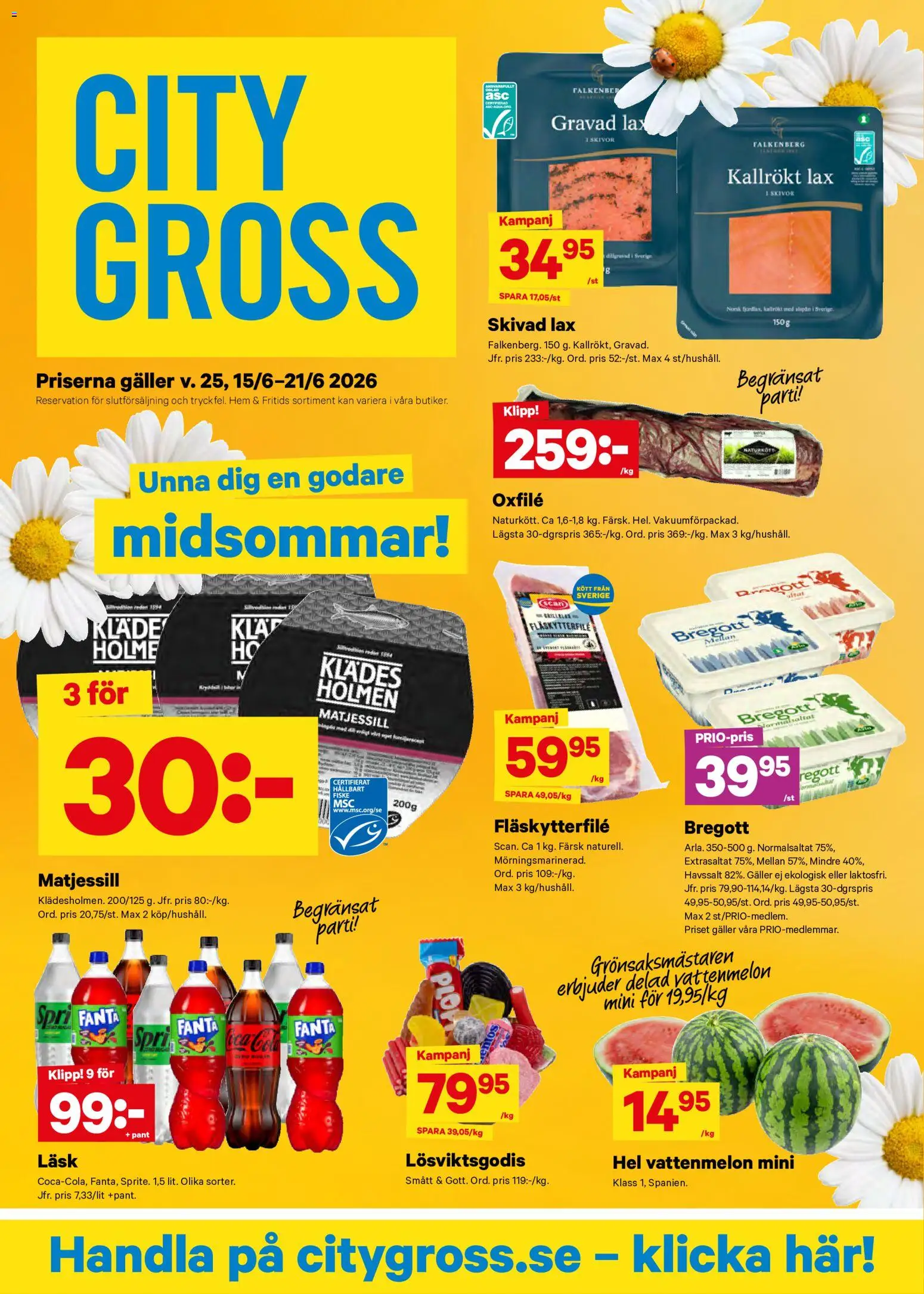 Förhandsgranska reklamblad City Gross erbjudanden från butik City Gross gäller från 15/06/2026